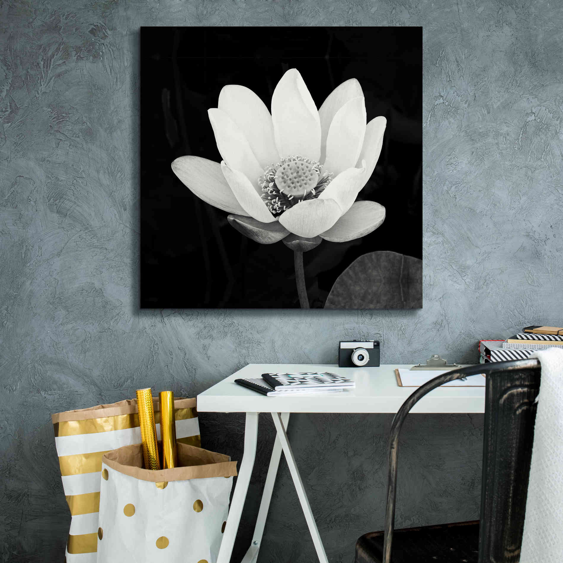 'Lotus Flower I' by Debra Van Swearingen, Canvas Wall Art,26 x 26
