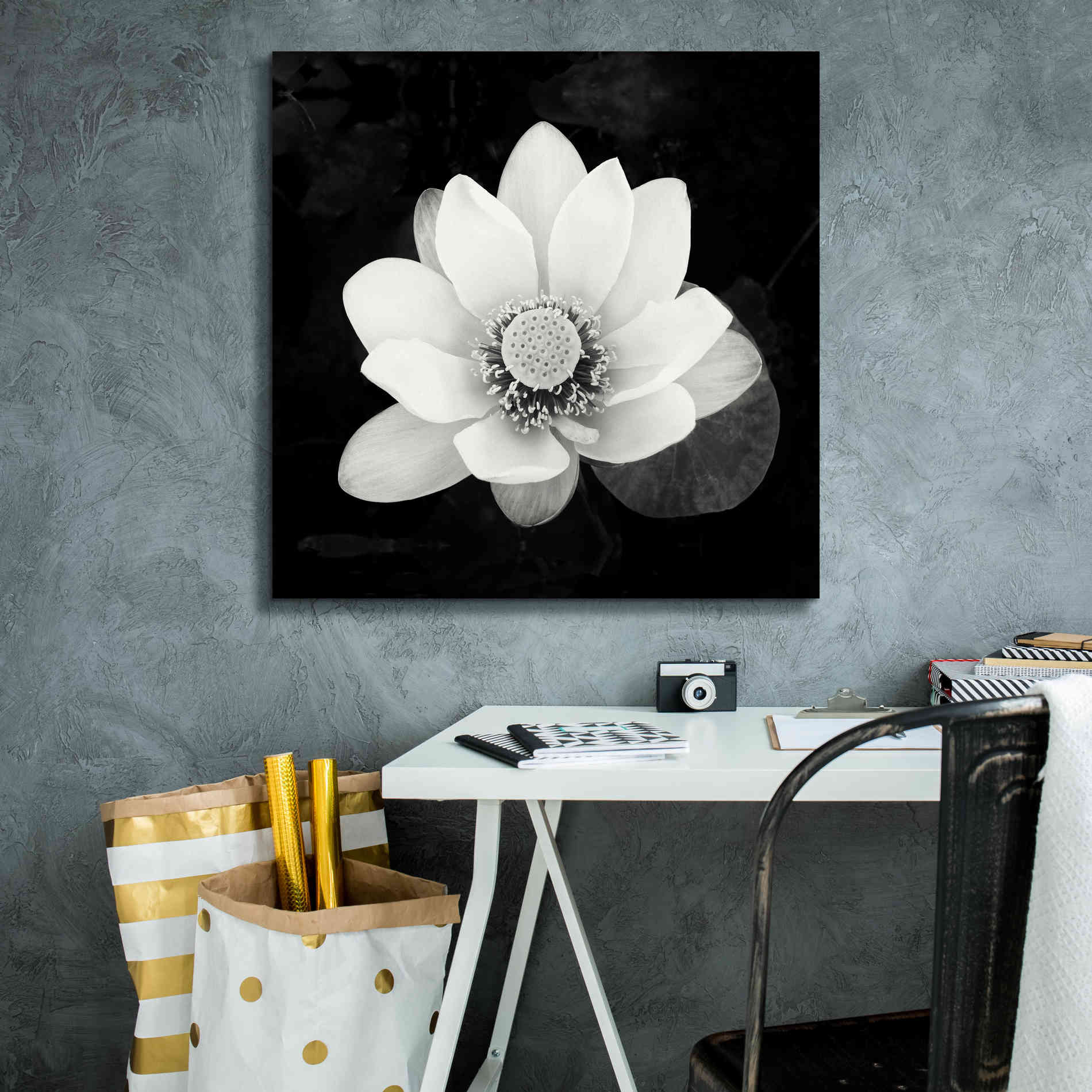 'Lotus Flower II' by Debra Van Swearingen, Canvas Wall Art,26 x 26