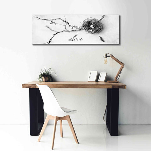 Image of 'Nest and Branch Love' by Debra Van Swearingen, Canvas Wall Art,60 x 20