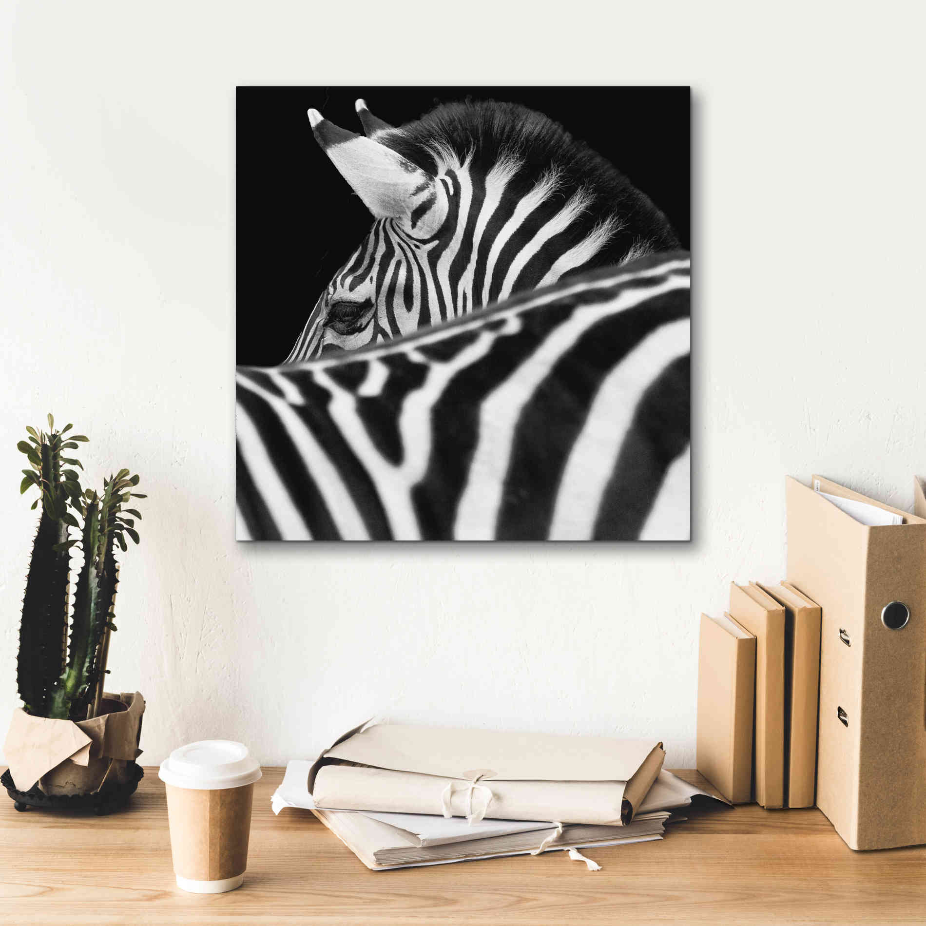 'Zebra III' by Debra Van Swearingen, Canvas Wall Art,18 x 18