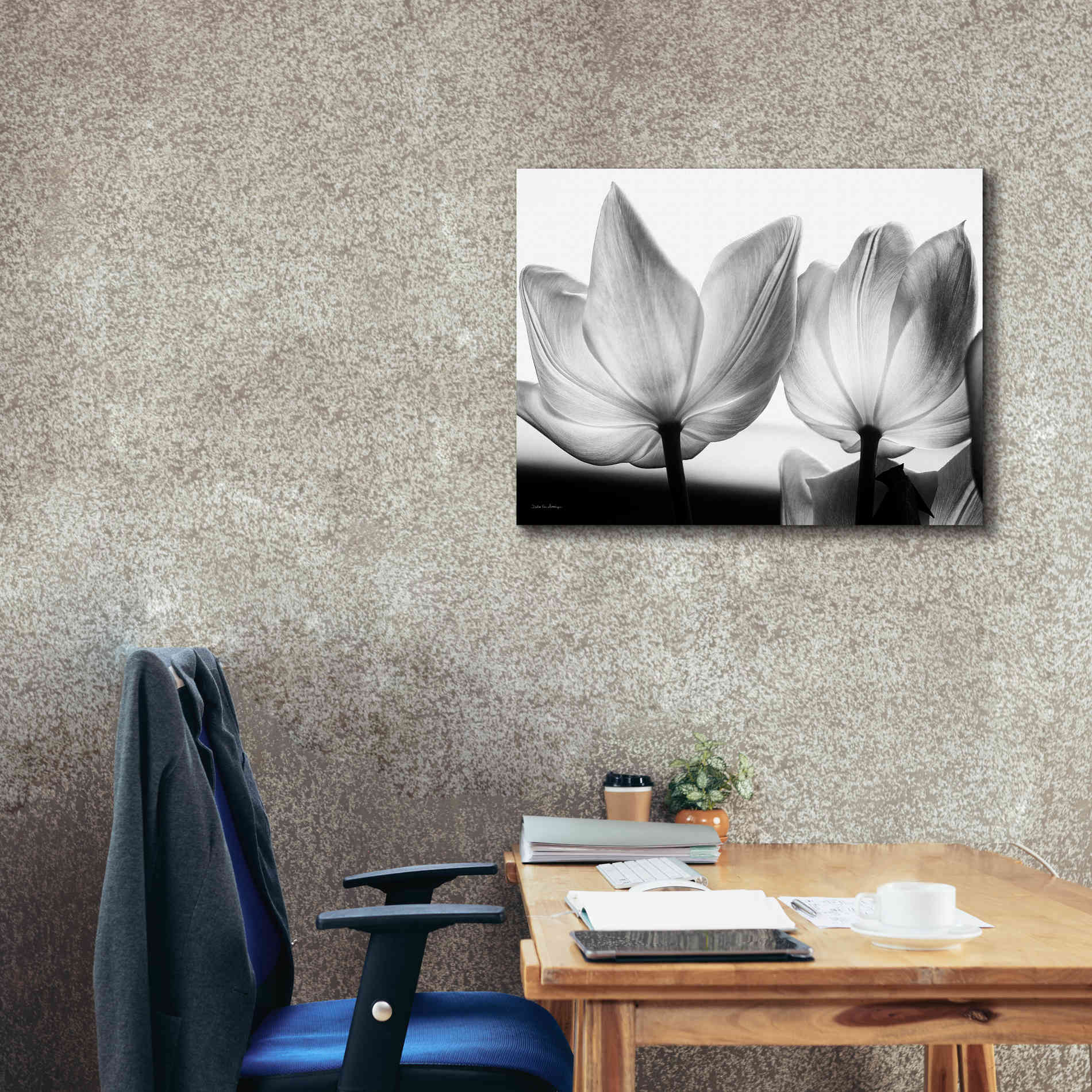 'Translucent Tulips V' by Debra Van Swearingen, Canvas Wall Art,34 x 26