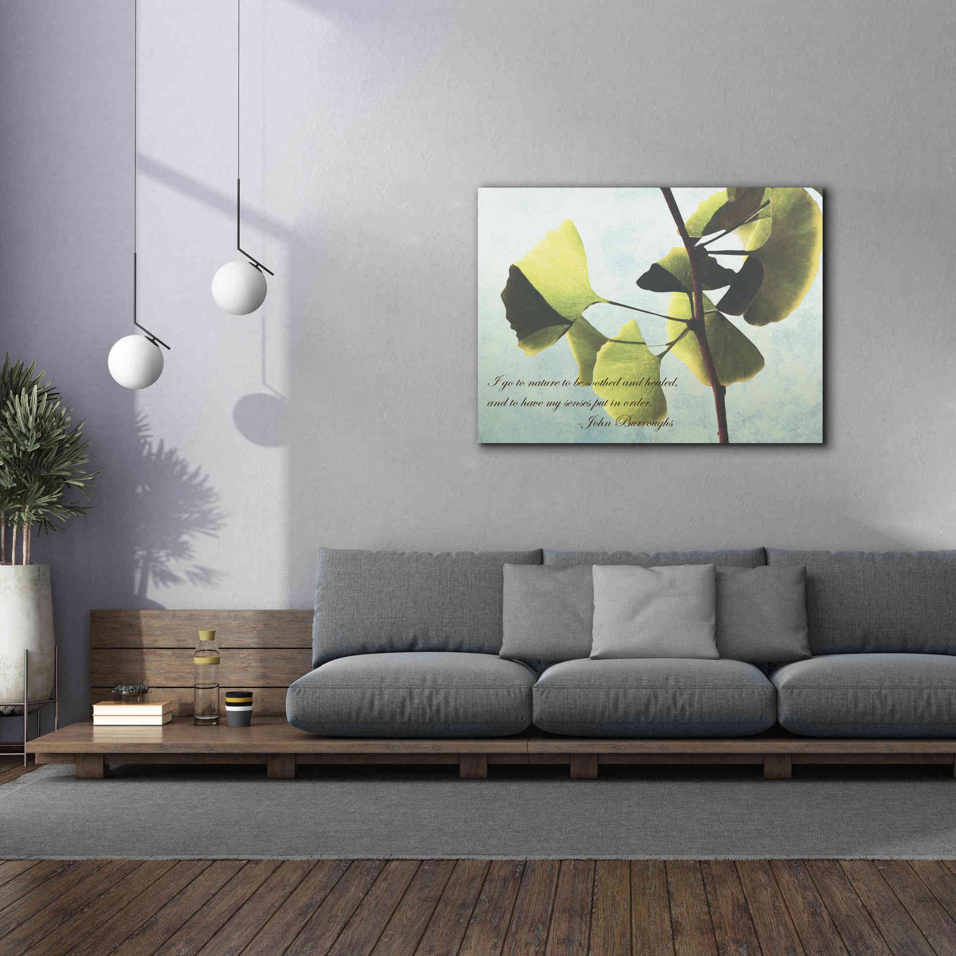 'Delicate Ginkgo' by Debra Van Swearingen, Canvas Wall Art,54 x 40