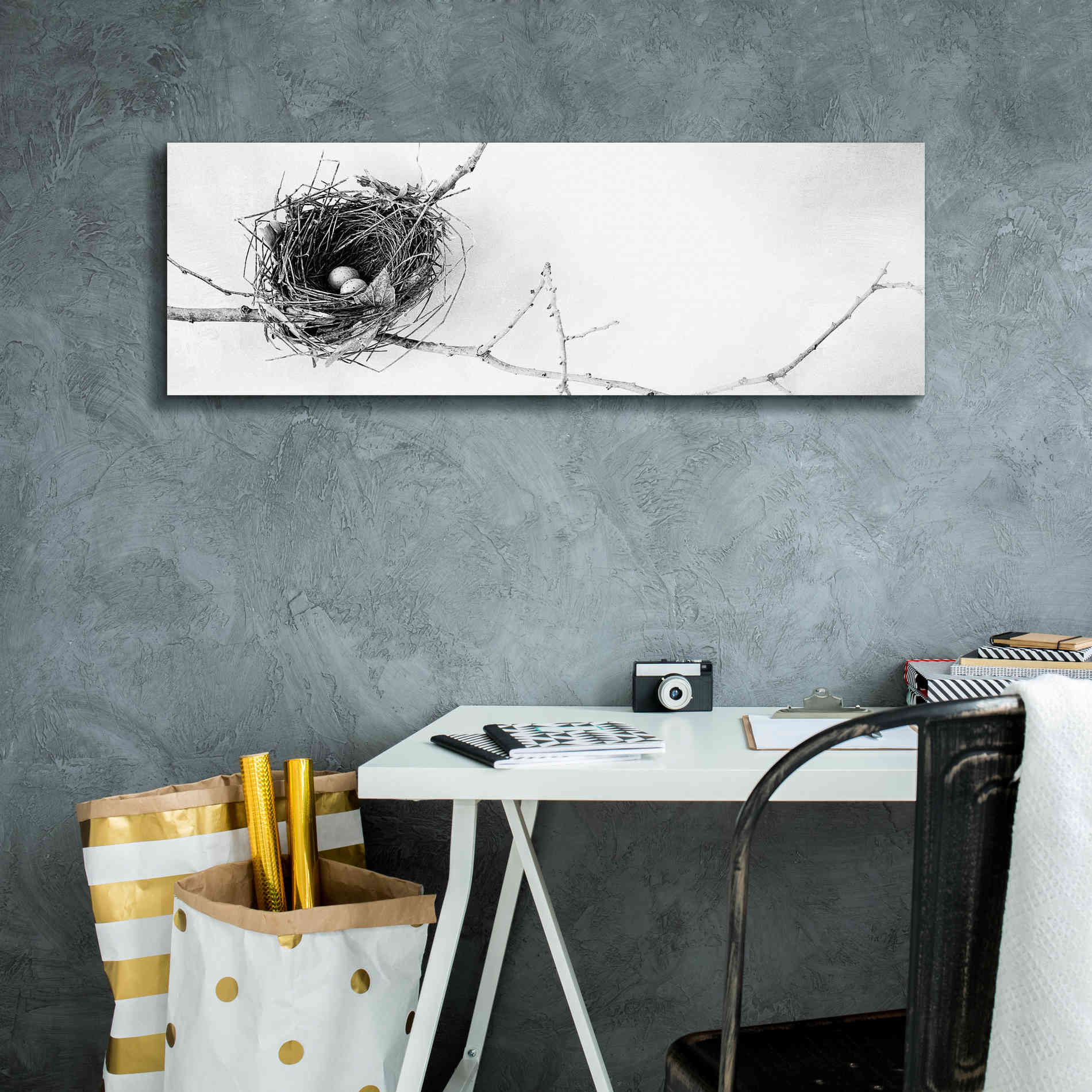 'Nest and Branch I Pano' by Debra Van Swearingen, Canvas Wall Art,36 x 12