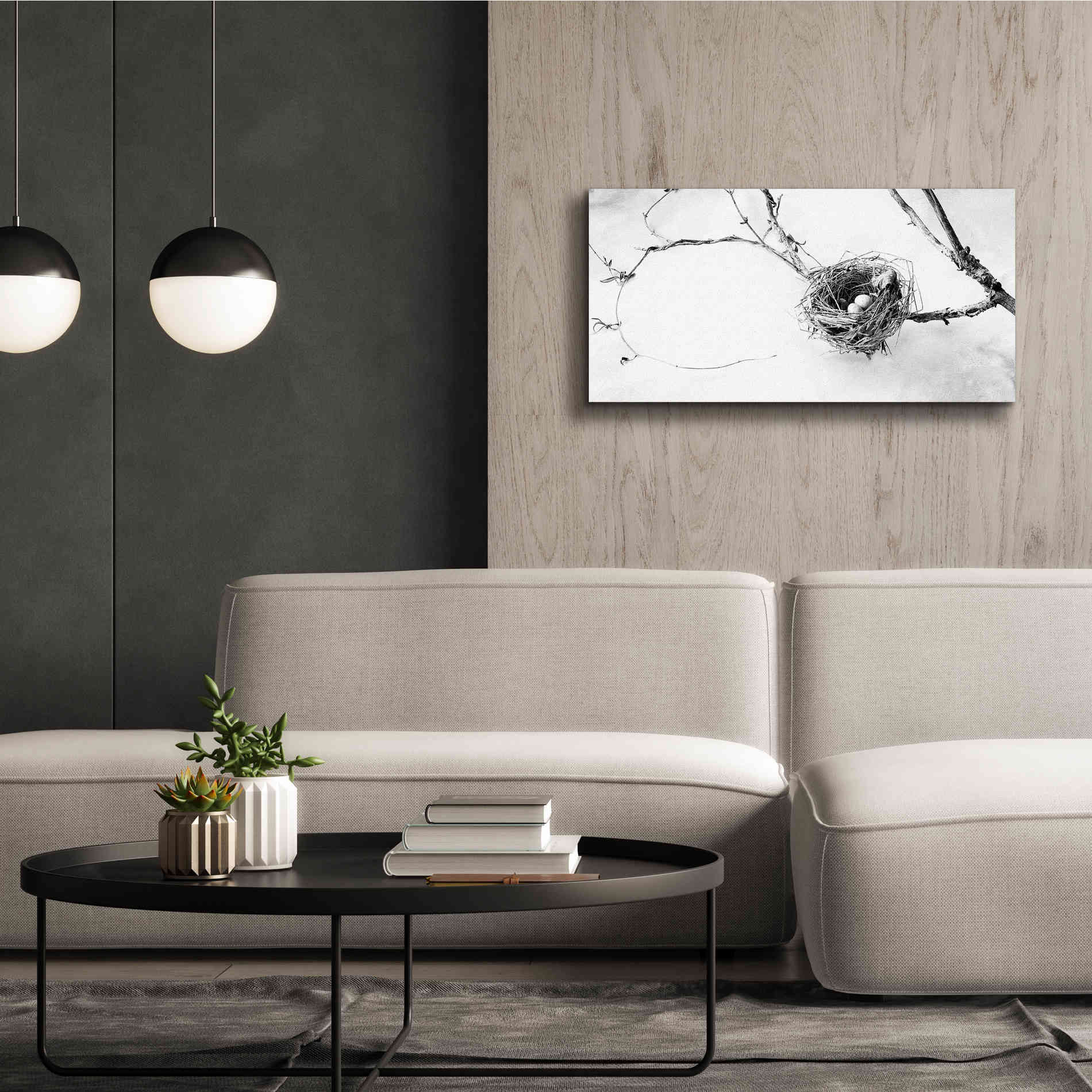 'Nest and Branch III' by Debra Van Swearingen, Canvas Wall Art,40 x 20