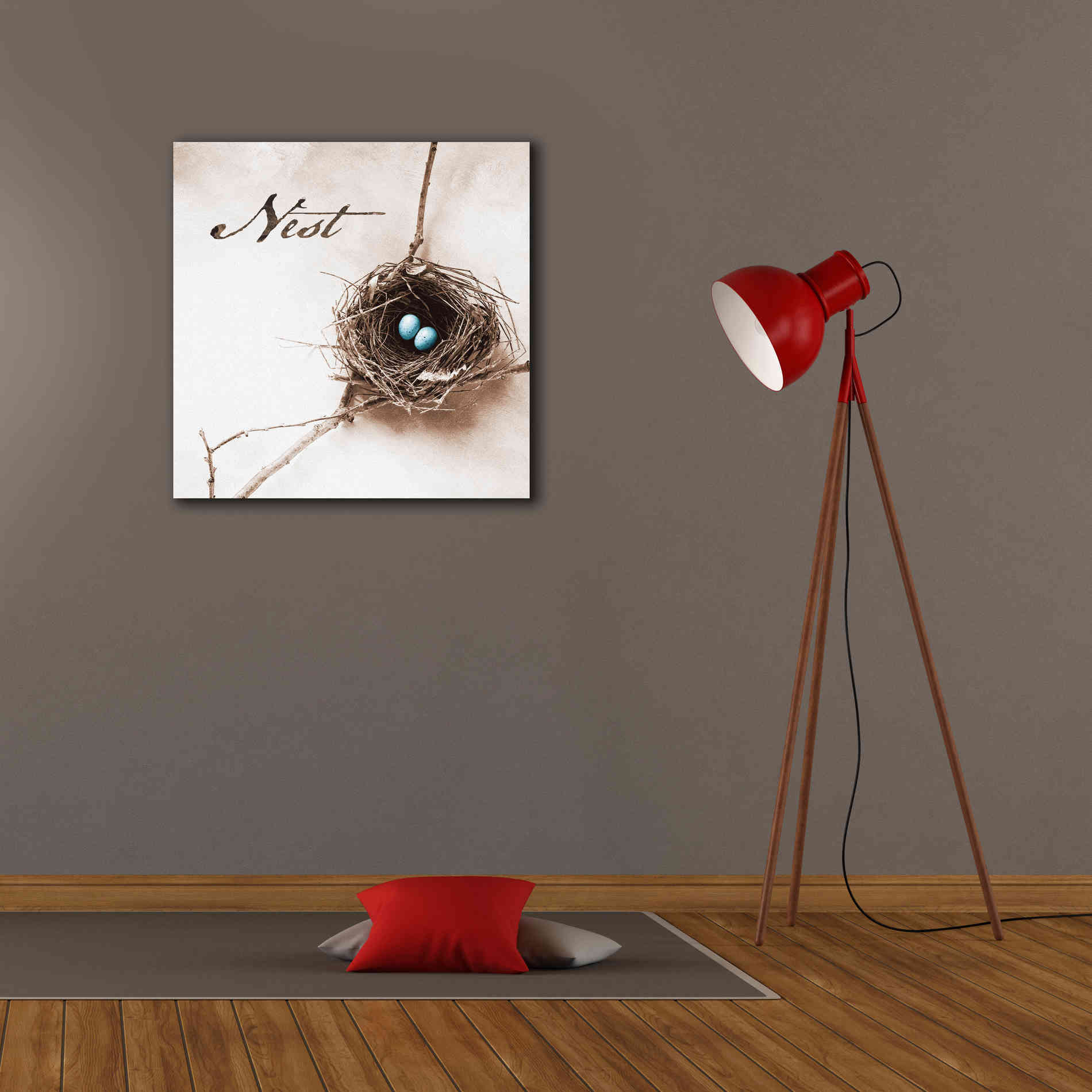 'Nest and Branch IV - Nest' by Debra Van Swearingen, Canvas Wall Art,26 x 26