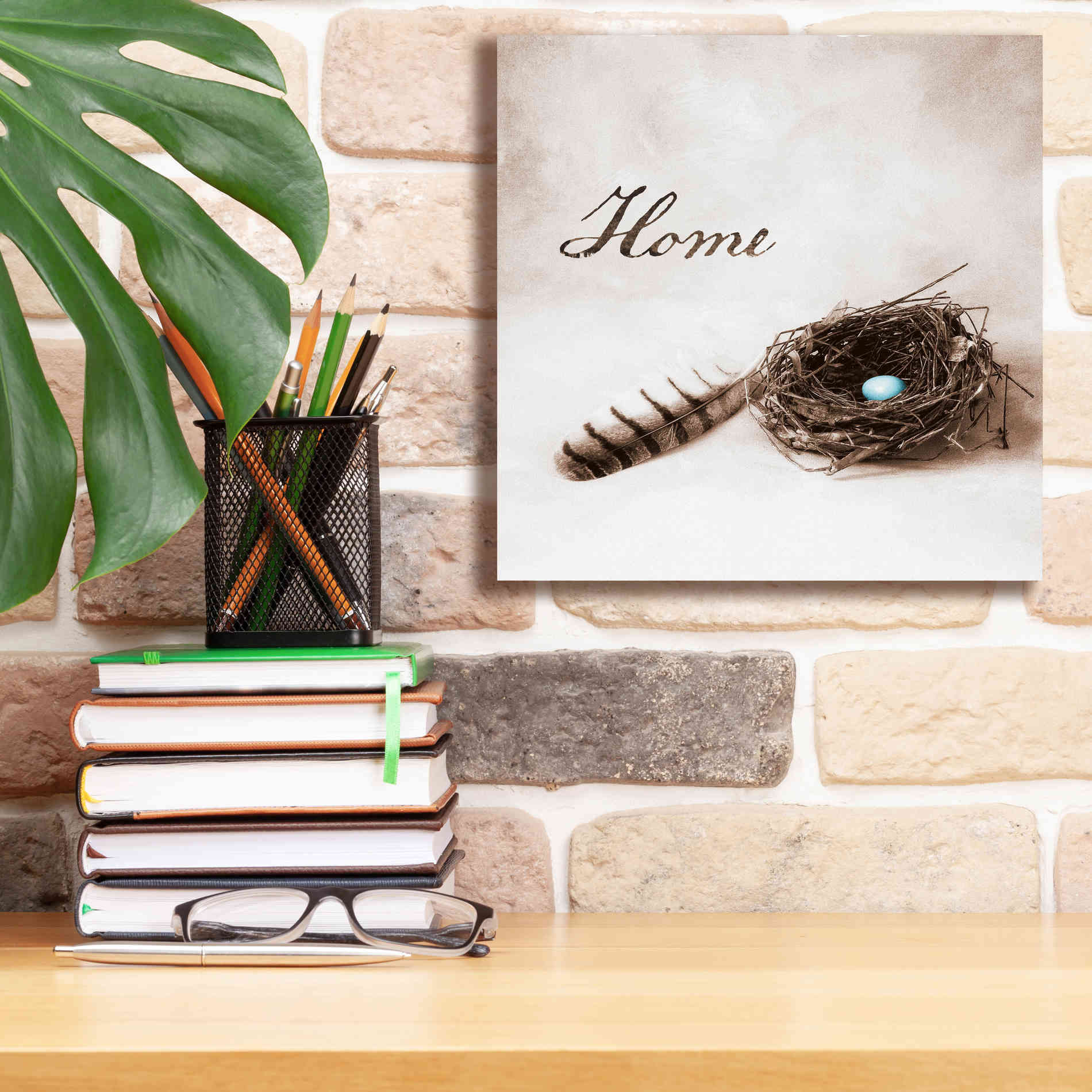 'Nestled IV - Home' by Debra Van Swearingen, Canvas Wall Art,12 x 12