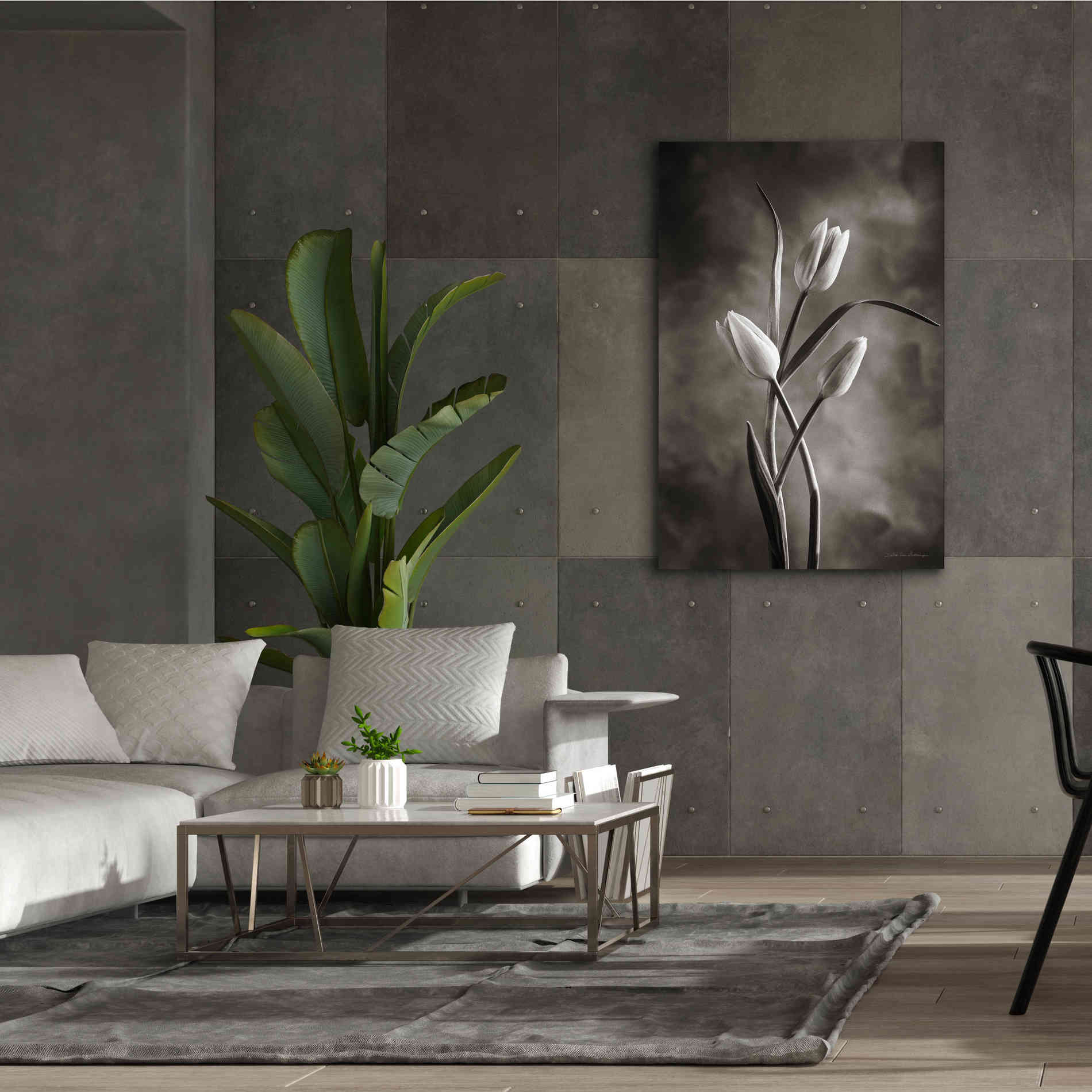'Two Tone Tulips VII' by Debra Van Swearingen, Canvas Wall Art,40 x 60