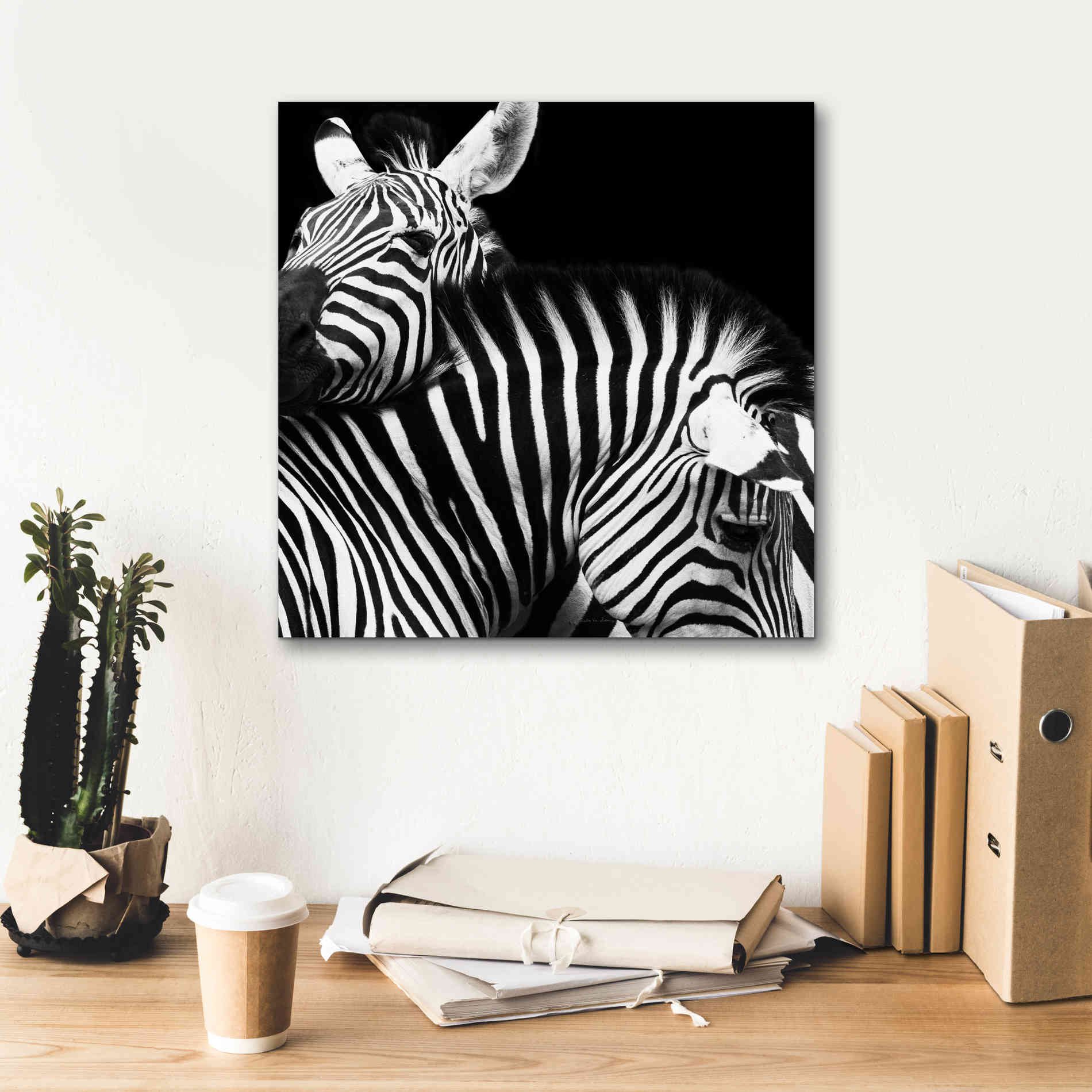 'Zebra VI' by Debra Van Swearingen, Canvas Wall Art,18 x 18