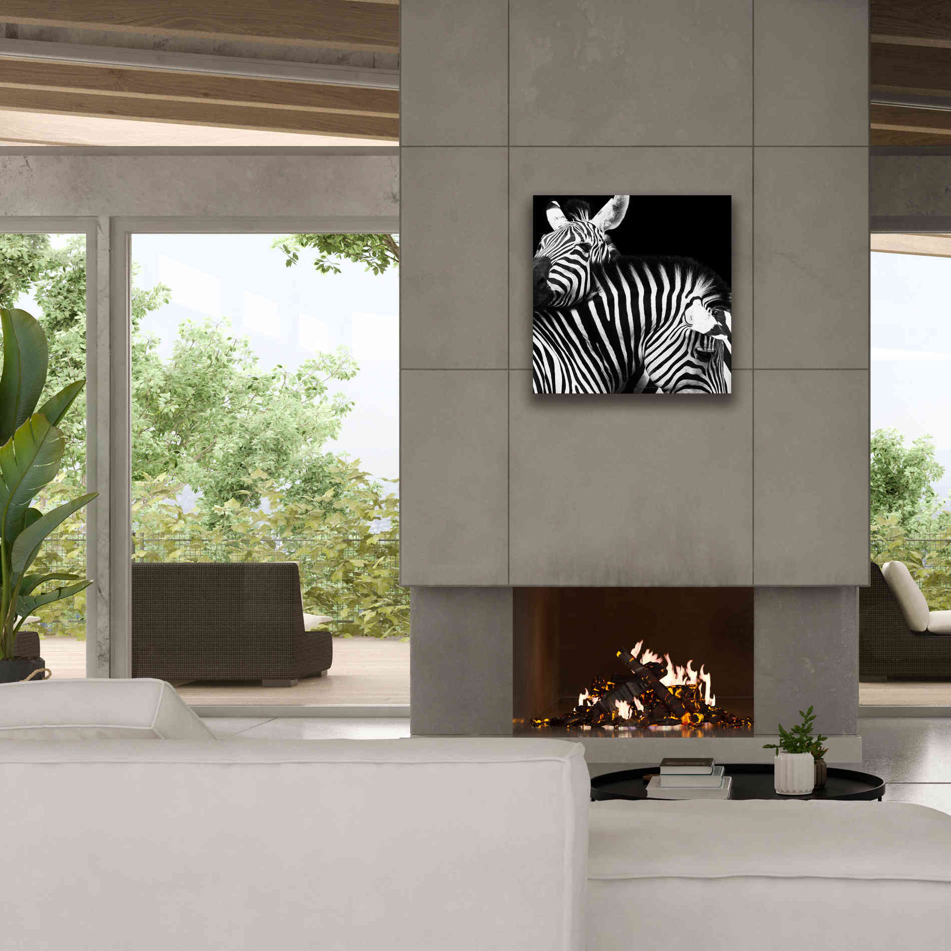 'Zebra VI' by Debra Van Swearingen, Canvas Wall Art,26 x 26