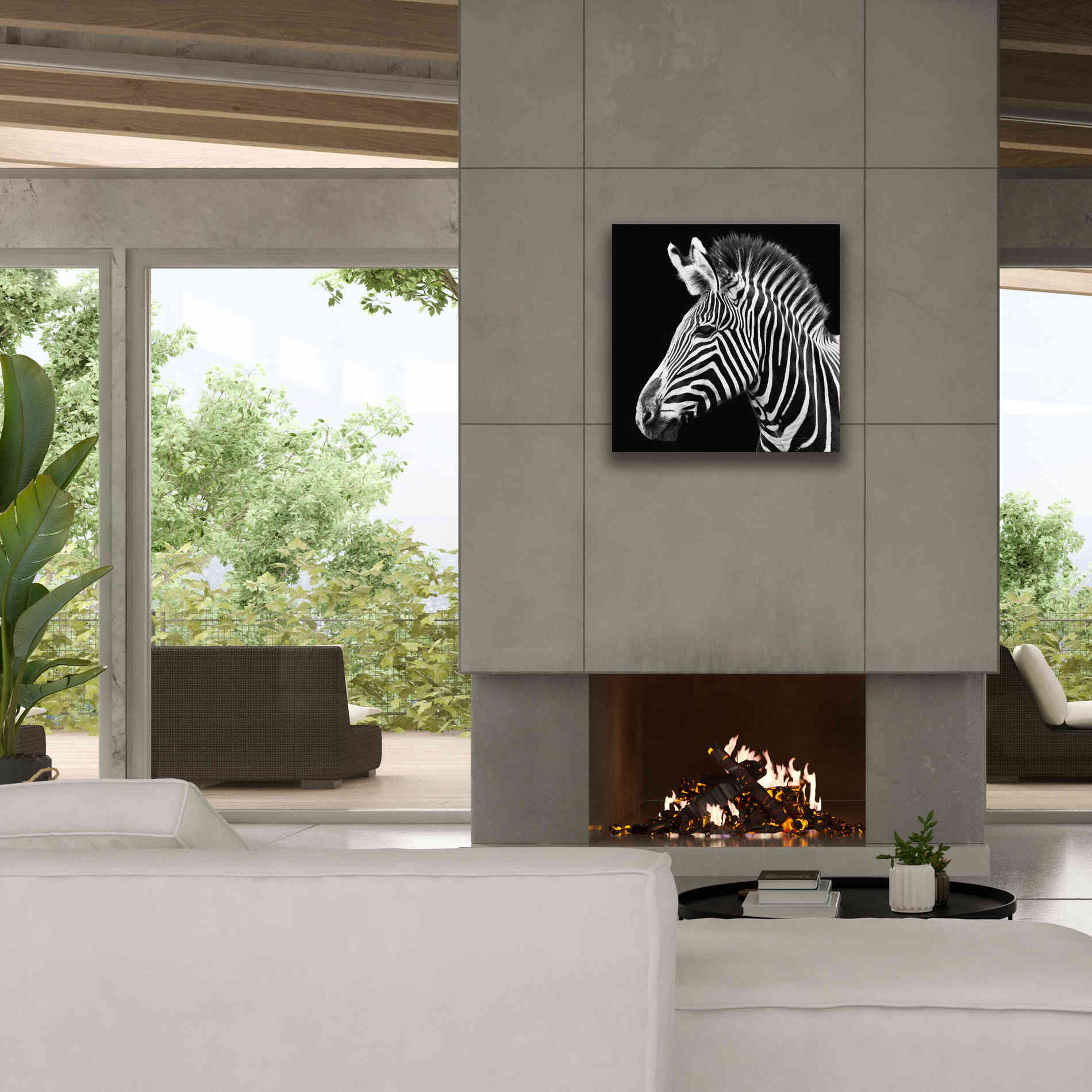 'Zebra VII' by Debra Van Swearingen, Canvas Wall Art,26 x 26