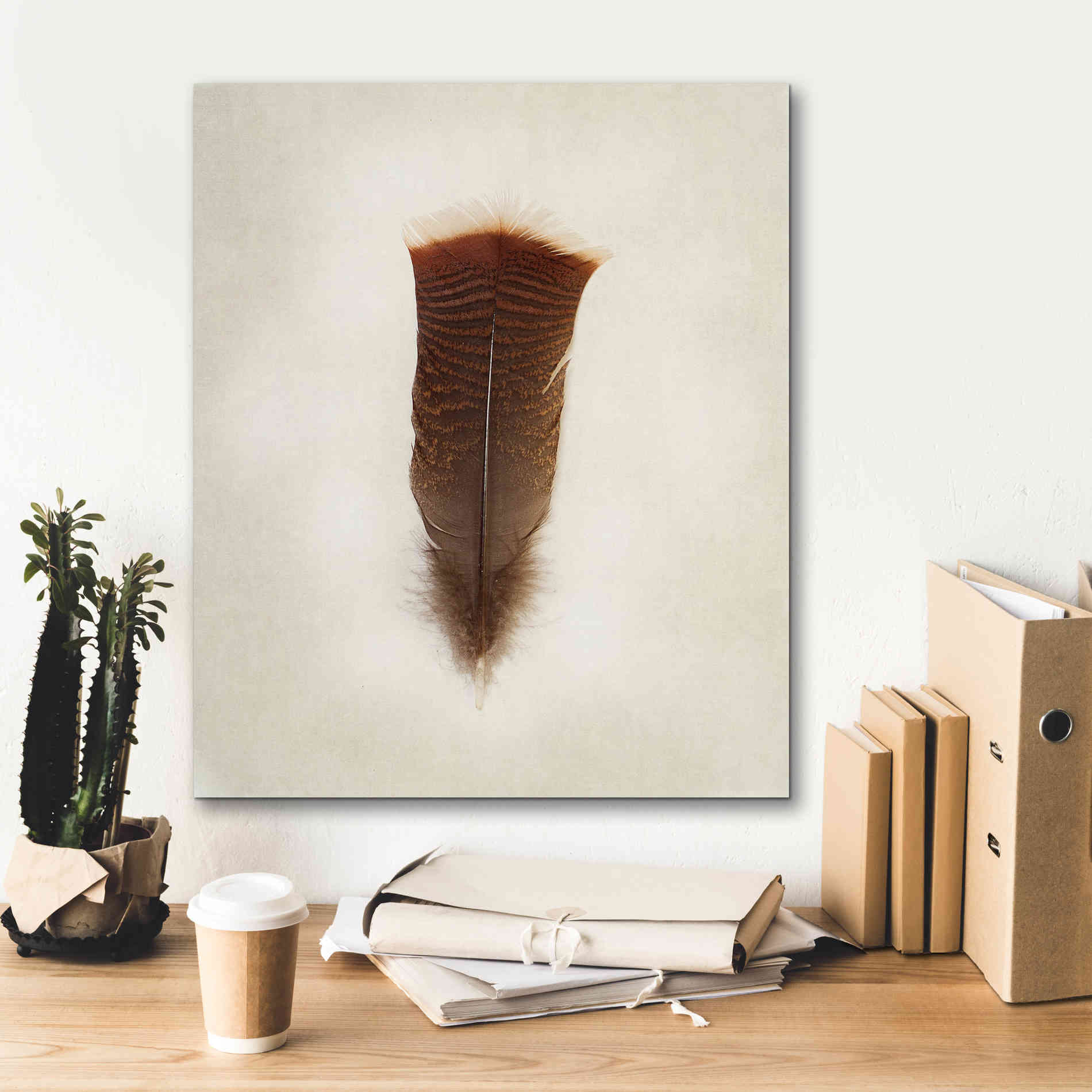 'Feather III' by Debra Van Swearingen, Canvas Wall Art,20 x 24