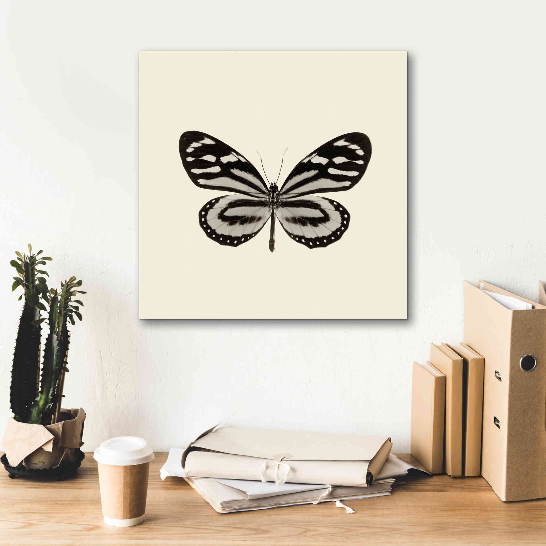 'Butterfly VIII B&W' by Debra Van Swearingen, Canvas Wall Art,18 x 18