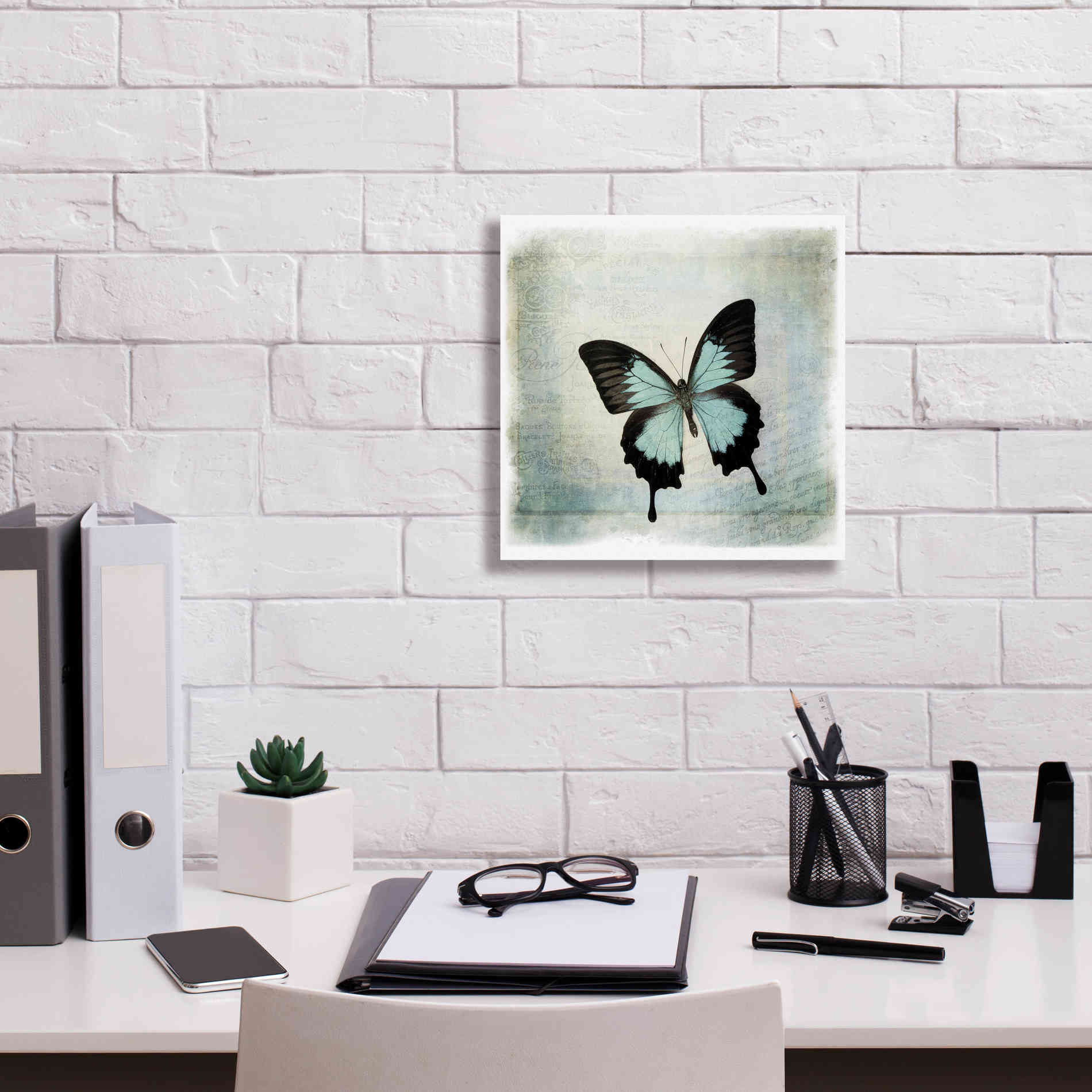 'Floating Butterfly III' by Debra Van Swearingen, Canvas Wall Art,12 x 12