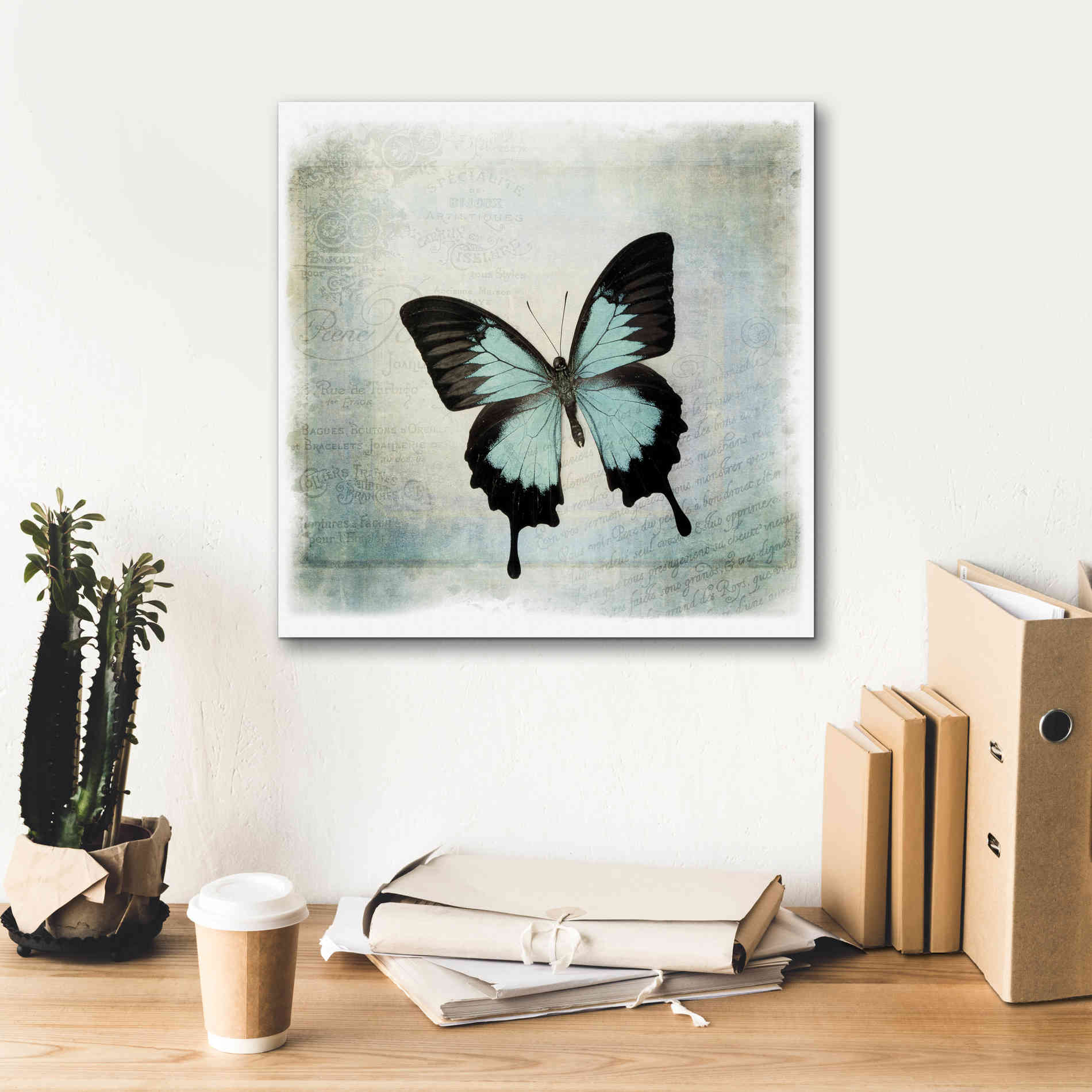 'Floating Butterfly III' by Debra Van Swearingen, Canvas Wall Art,18 x 18