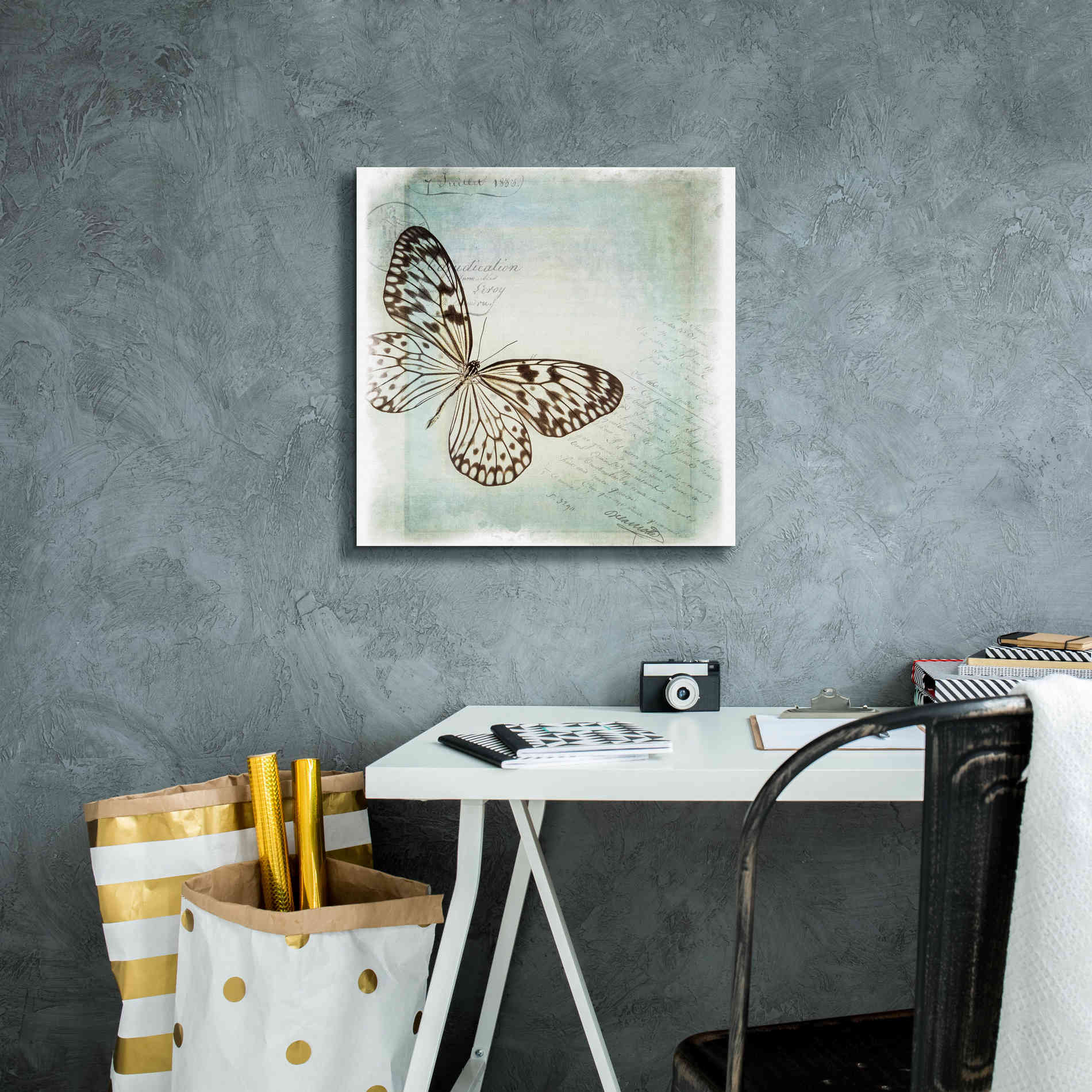 'Floating Butterfly IV' by Debra Van Swearingen, Canvas Wall Art,18 x 18