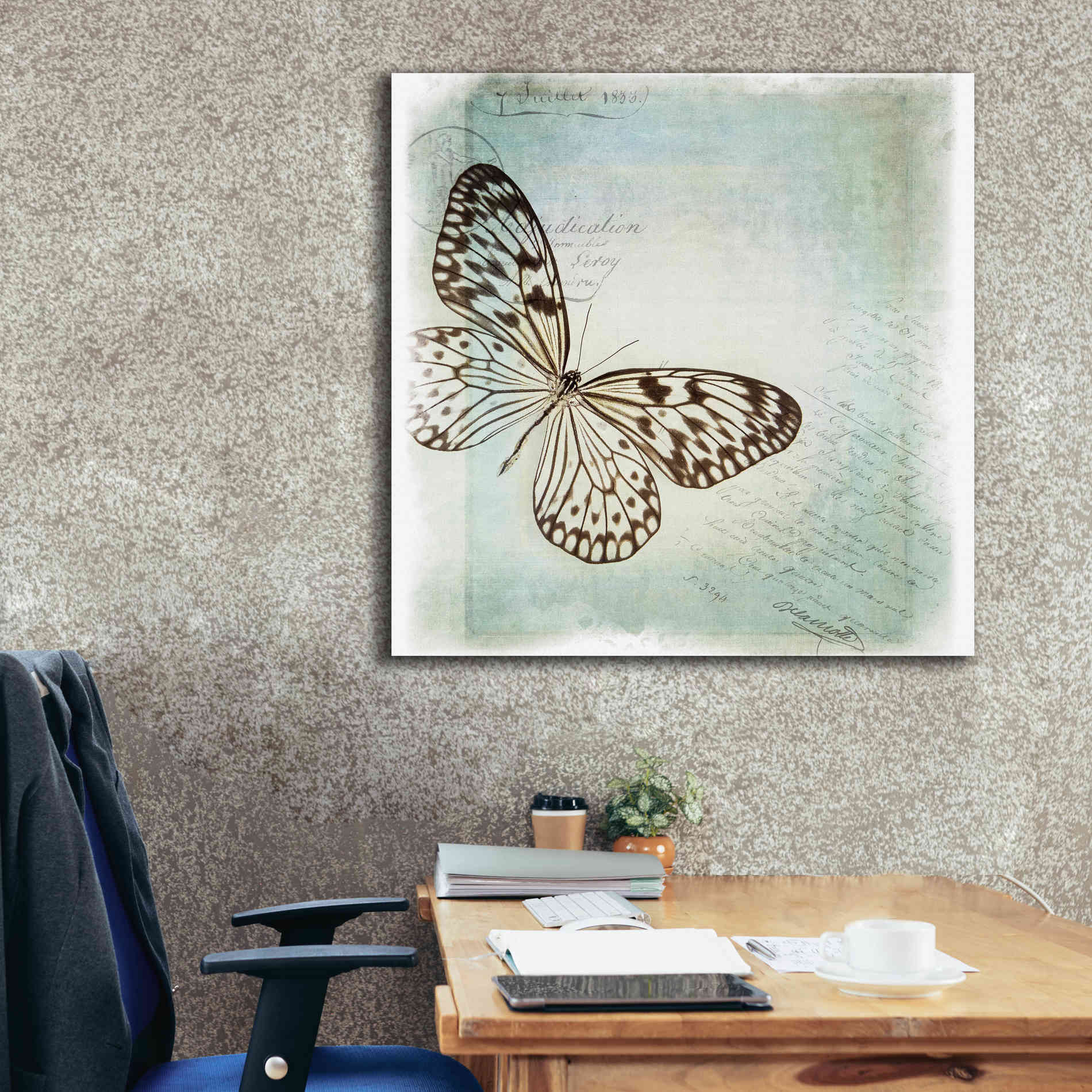 'Floating Butterfly IV' by Debra Van Swearingen, Canvas Wall Art,37 x 37