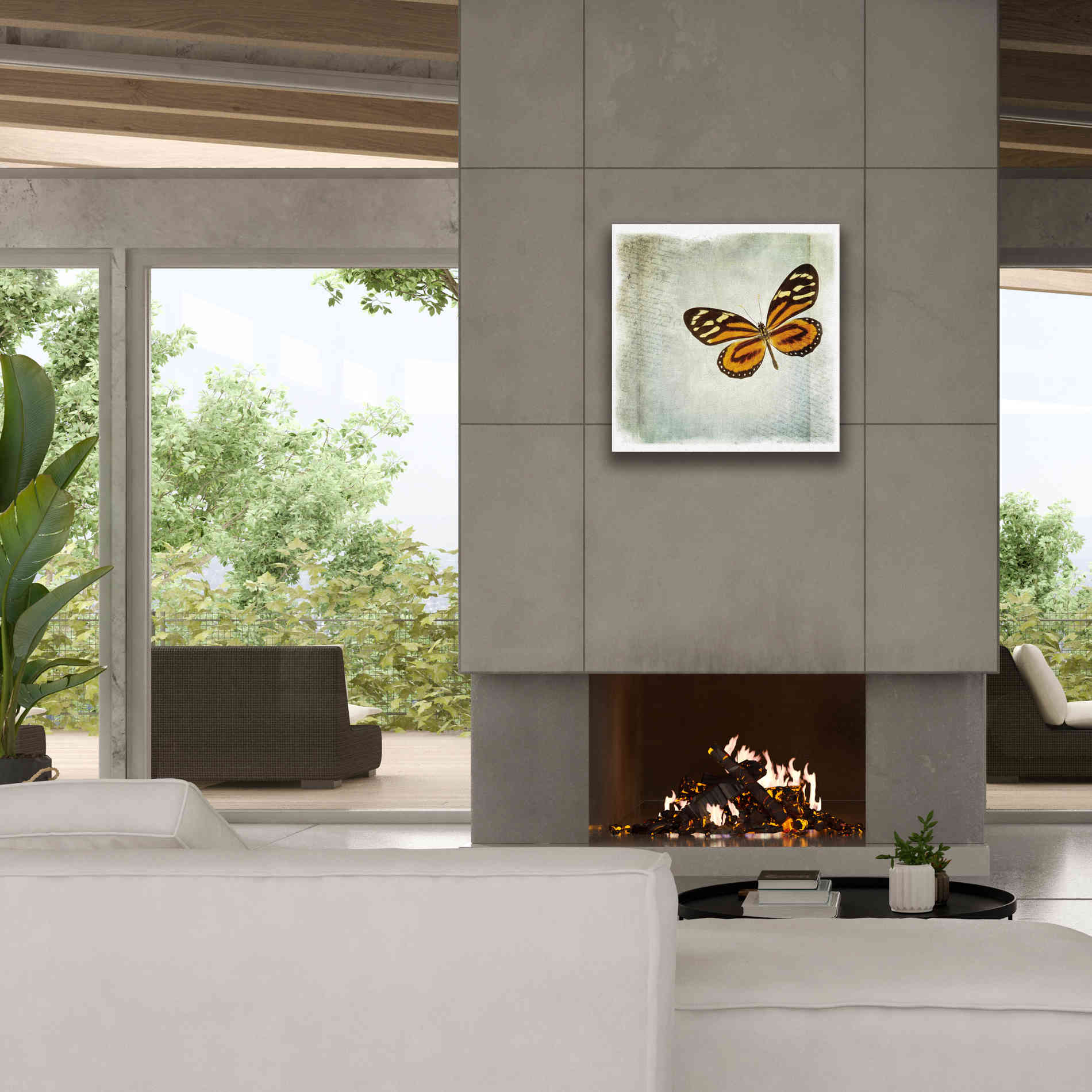 'Floating Butterfly VI' by Debra Van Swearingen, Canvas Wall Art,26 x 26