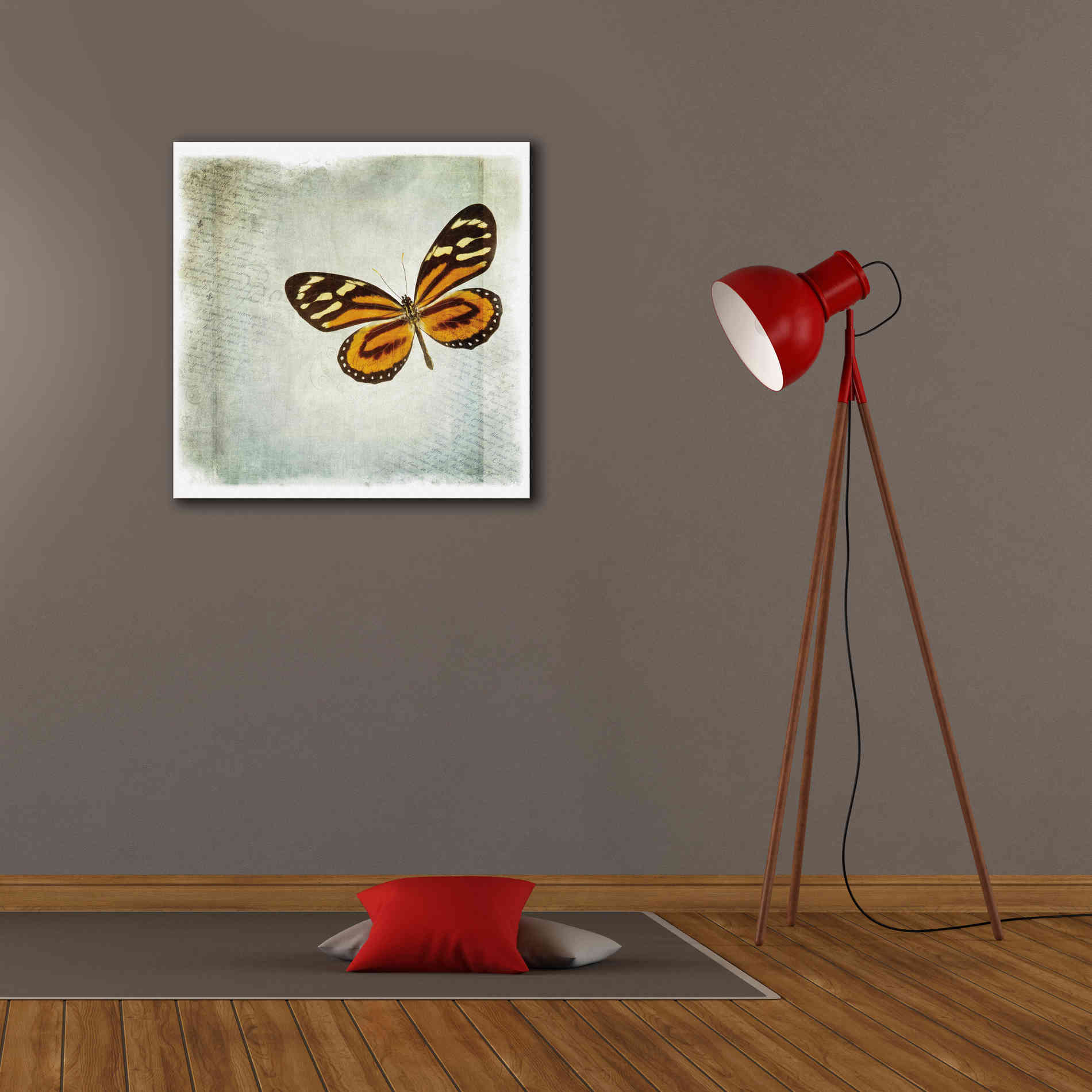 'Floating Butterfly VI' by Debra Van Swearingen, Canvas Wall Art,26 x 26