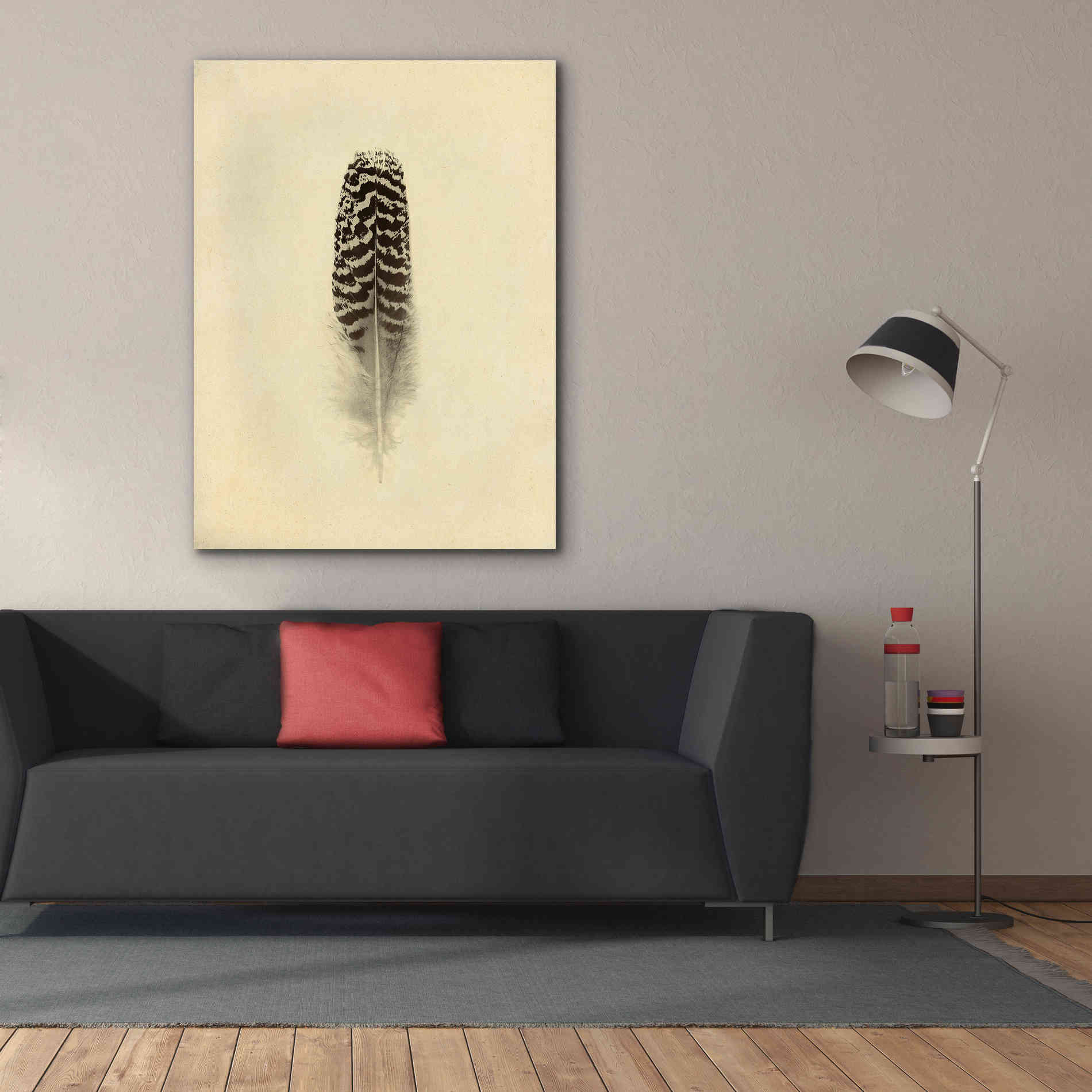 'Feather I Vintage' by Debra Van Swearingen, Canvas Wall Art,40 x 54