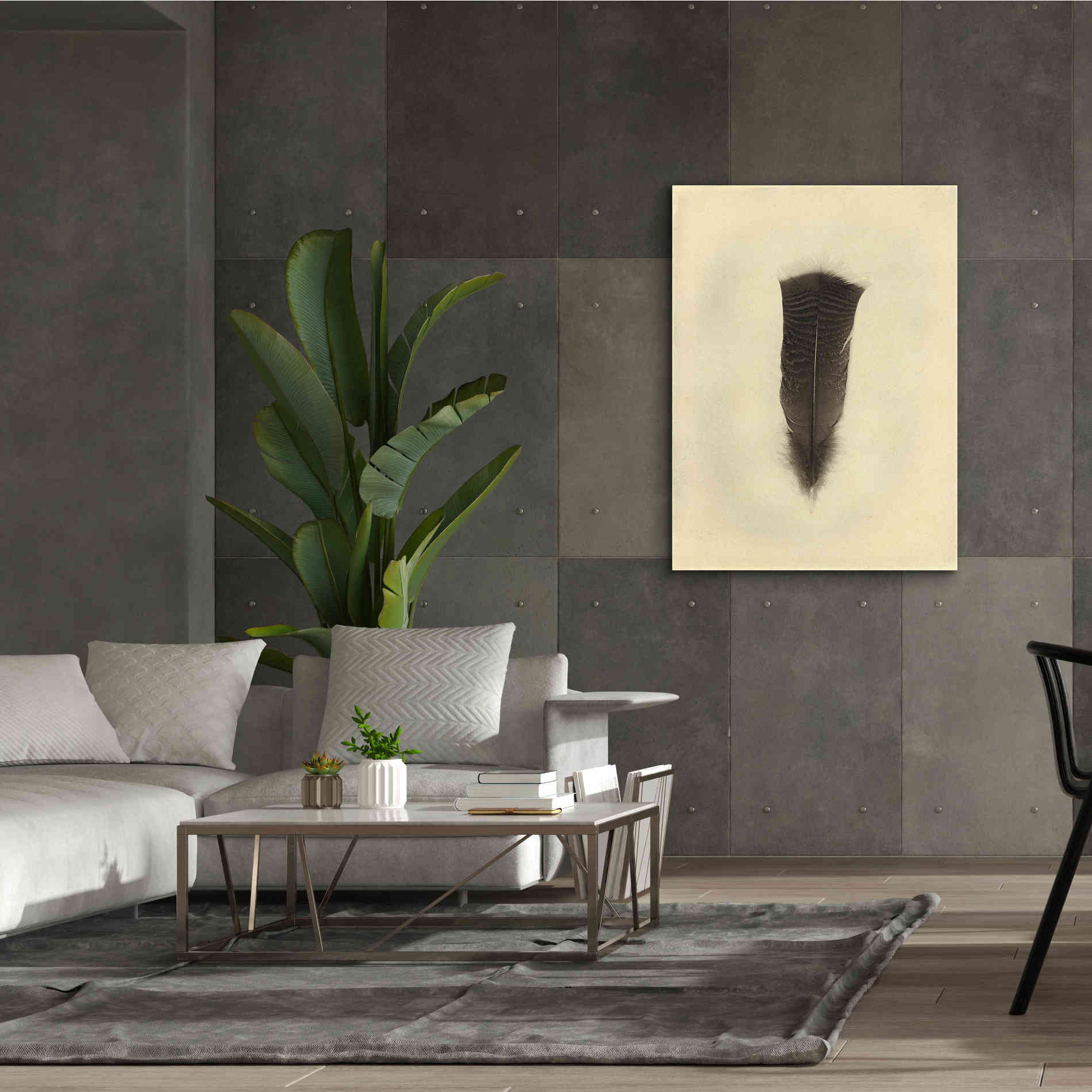 'Feather III Vintage' by Debra Van Swearingen, Canvas Wall Art,40 x 54
