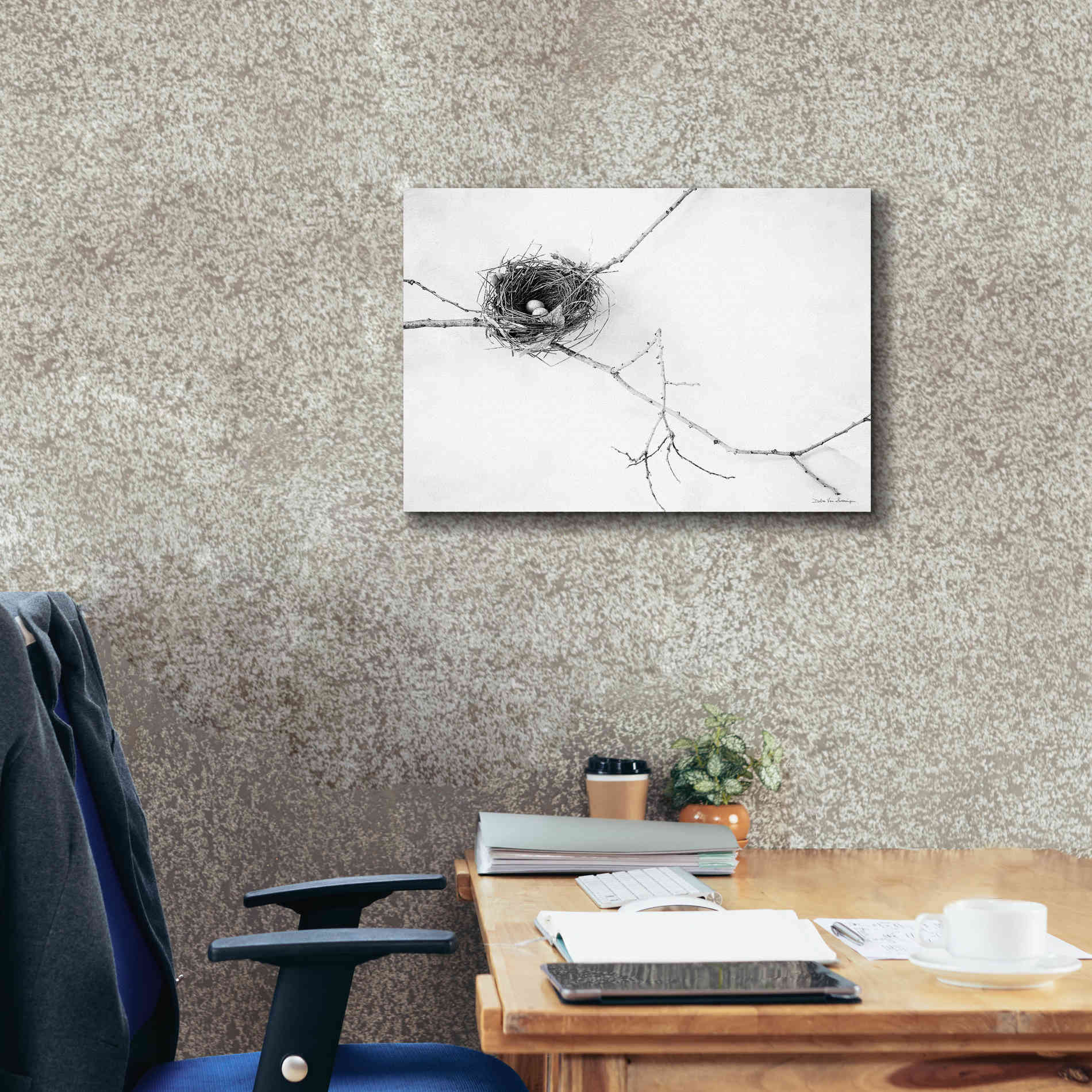 'Nest and Branch I' by Debra Van Swearingen, Canvas Wall Art,26 x 18