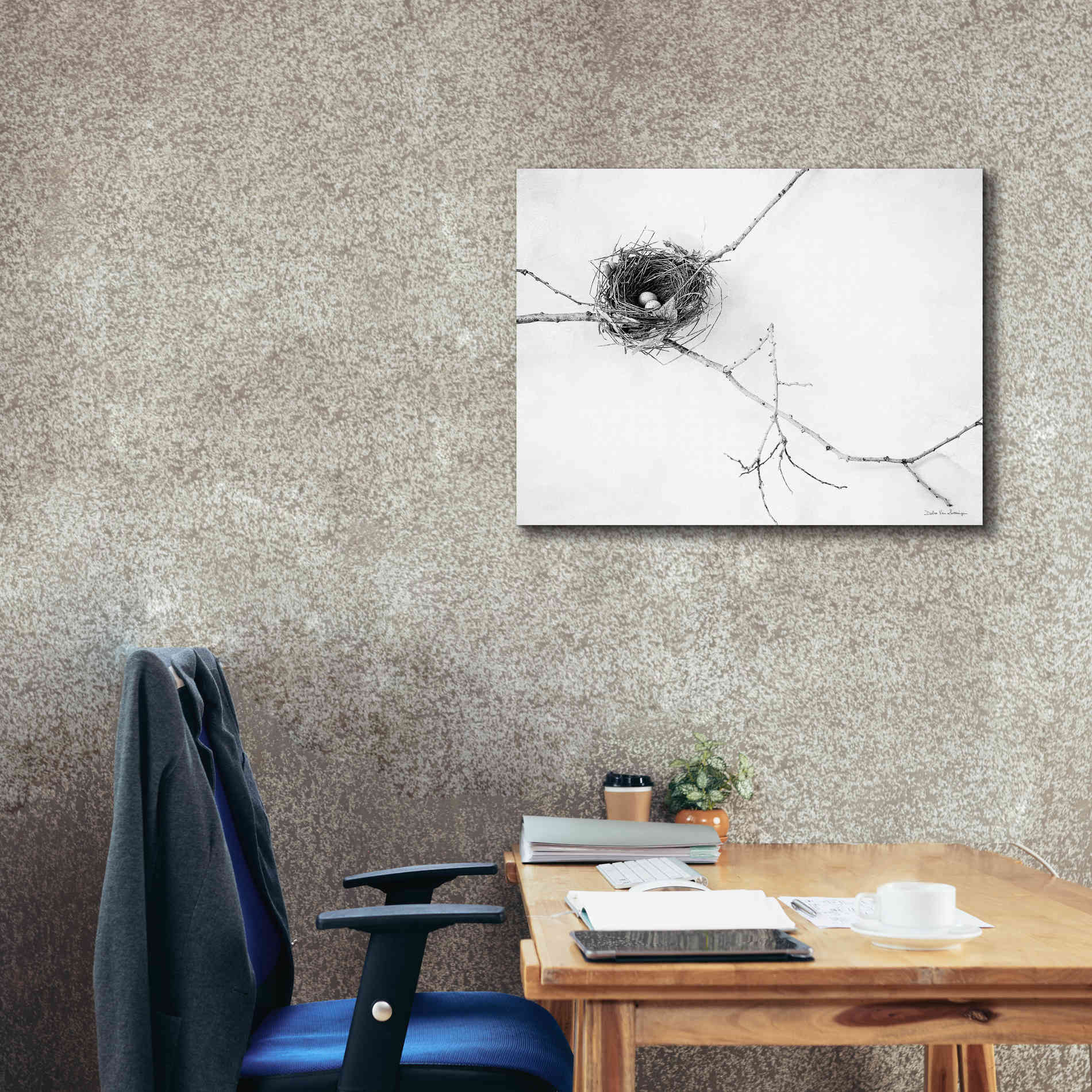 'Nest and Branch I' by Debra Van Swearingen, Canvas Wall Art,34 x 26