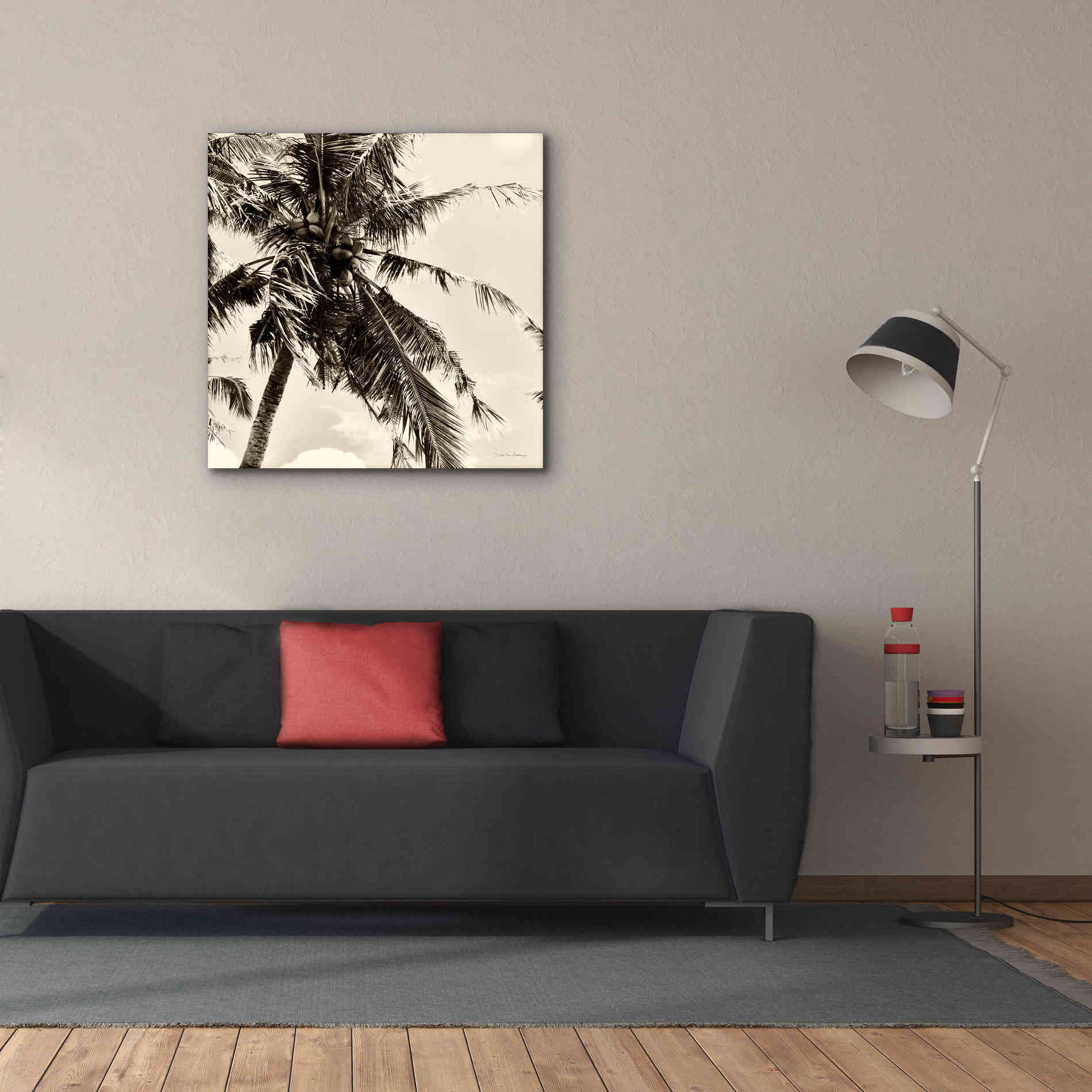 'Palm Tree Sepia II' by Debra Van Swearingen, Canvas Wall Art,37 x 37