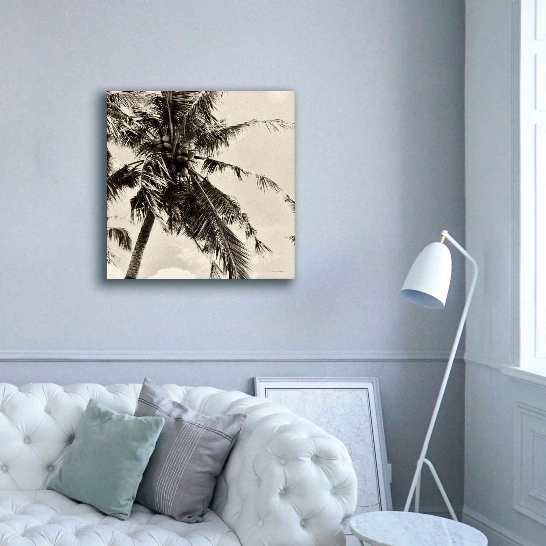 'Palm Tree Sepia II' by Debra Van Swearingen, Canvas Wall Art,37 x 37