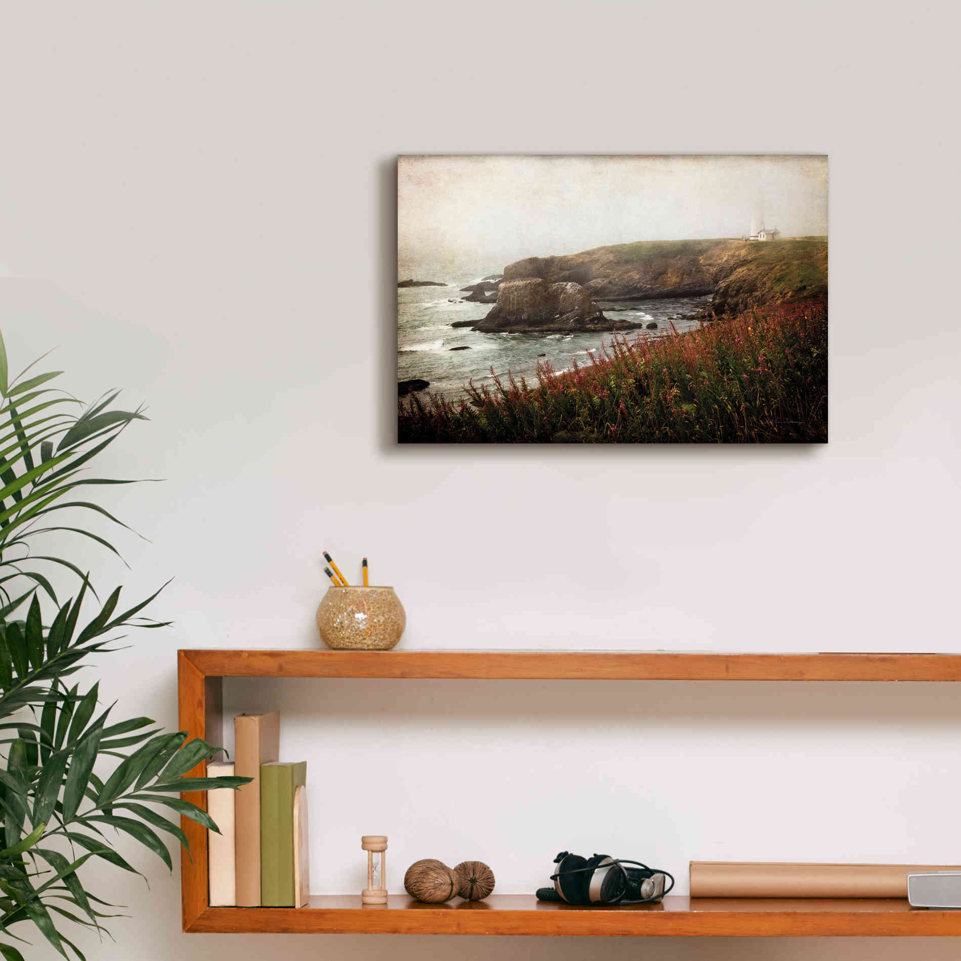'Coastal Mist' by Debra Van Swearingen, Canvas Wall Art,18 x 12