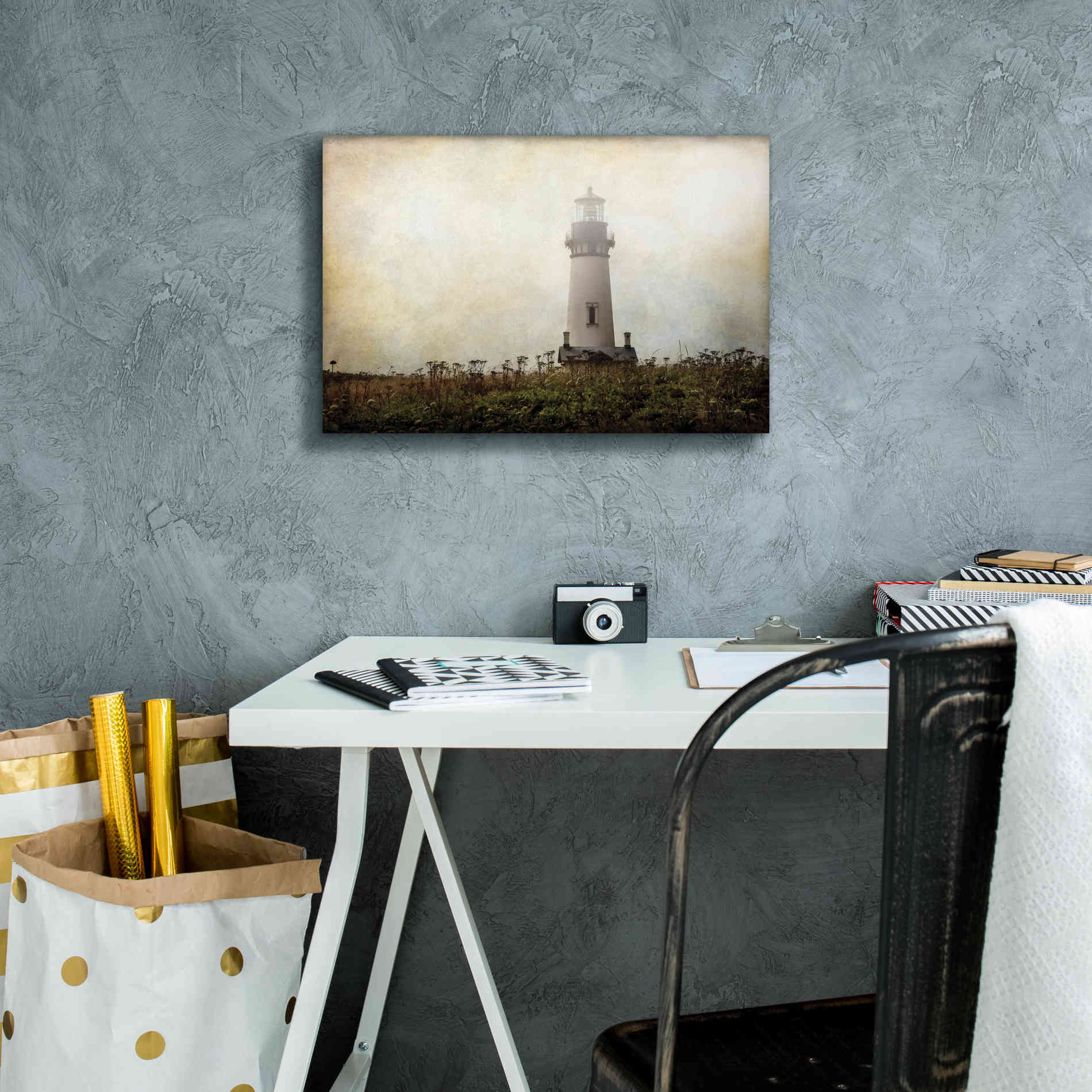 'Lonely Lighthouse II' by Debra Van Swearingen, Canvas Wall Art,18 x 12