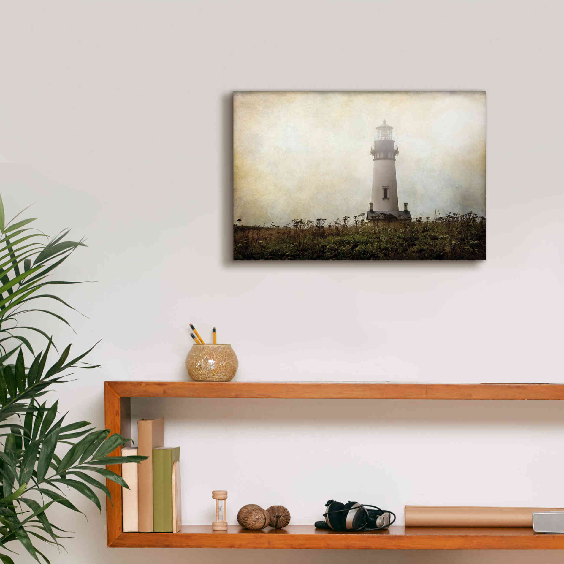 'Lonely Lighthouse II' by Debra Van Swearingen, Canvas Wall Art,18 x 12