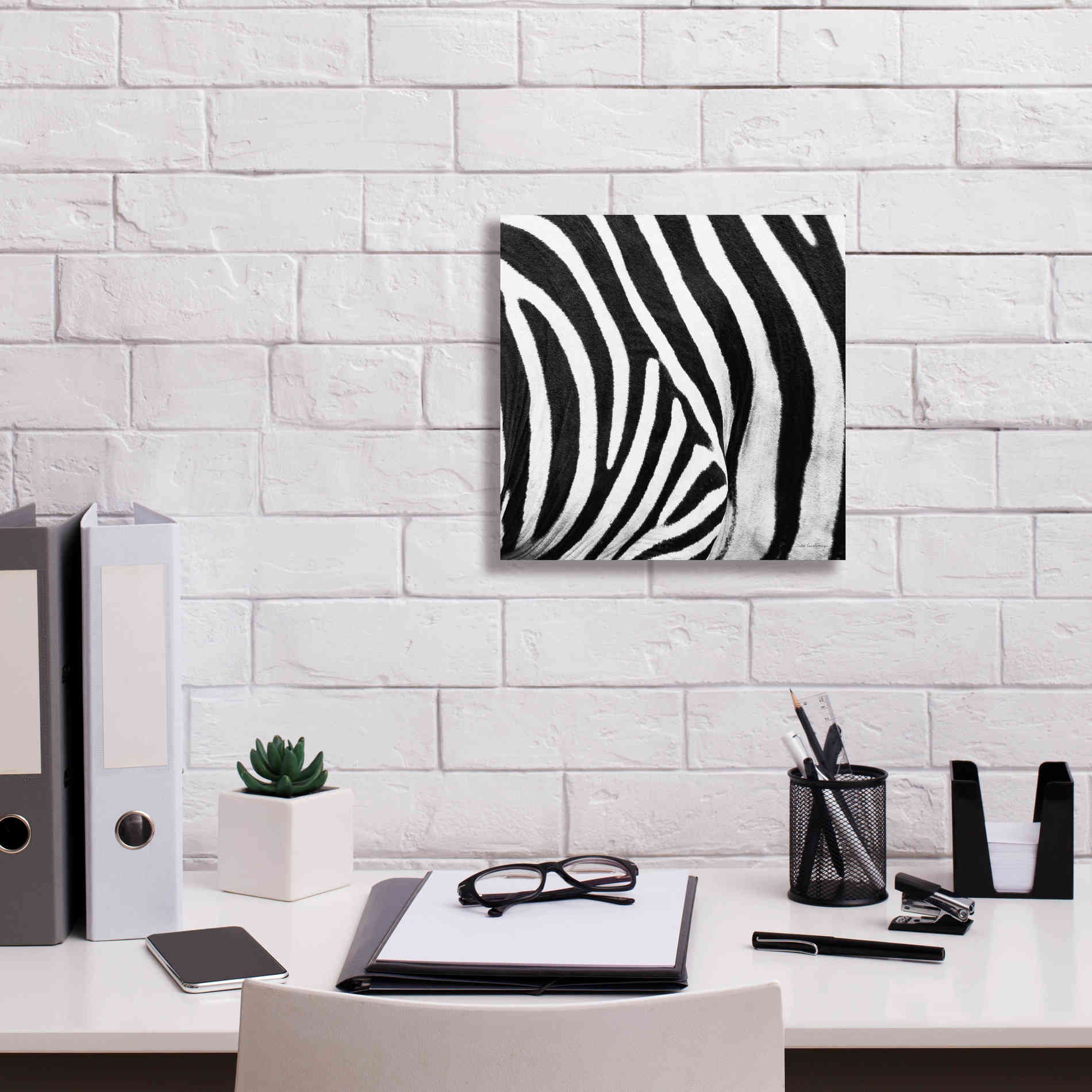 'Zebra IV' by Debra Van Swearingen, Canvas Wall Art,12 x 12