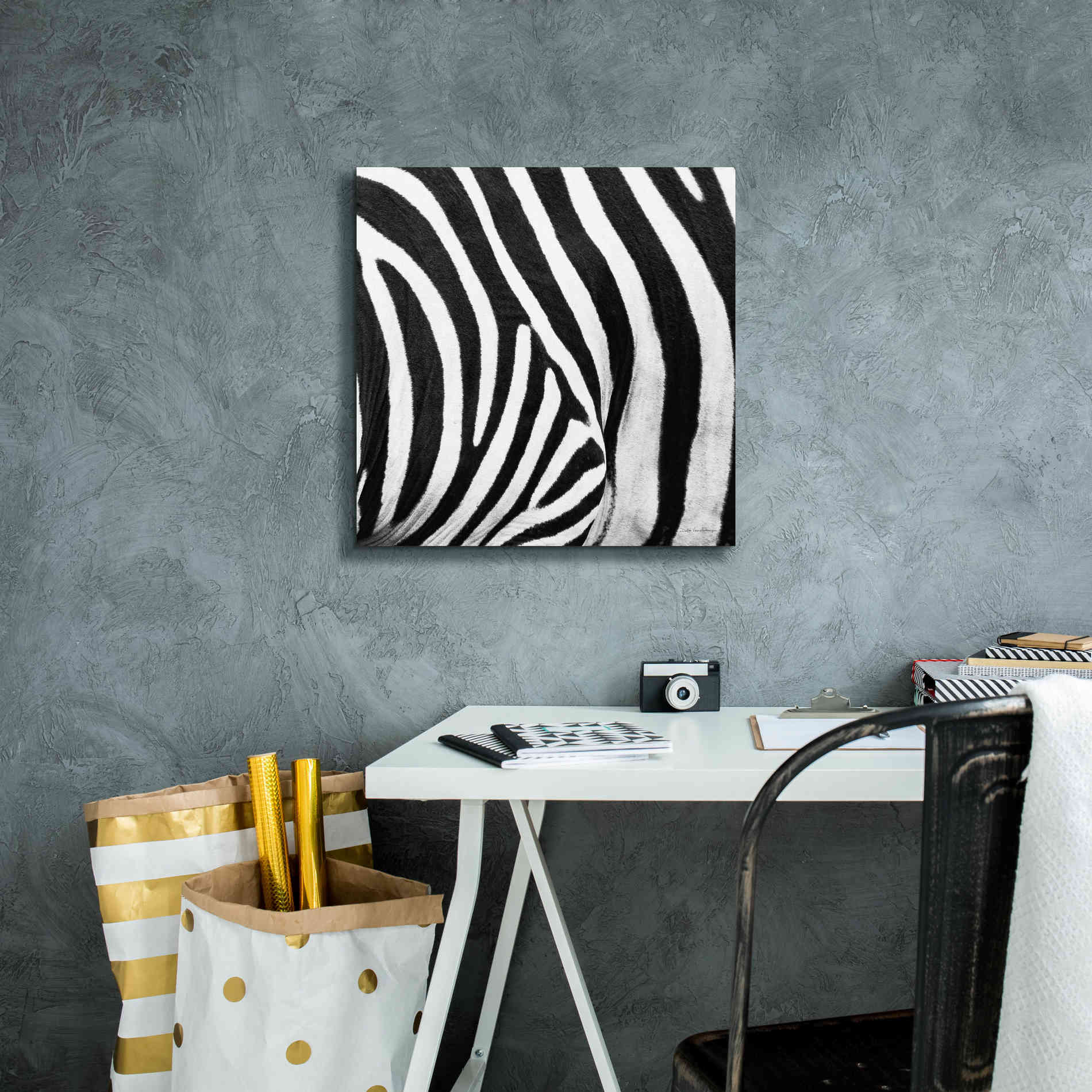 'Zebra IV' by Debra Van Swearingen, Canvas Wall Art,18 x 18