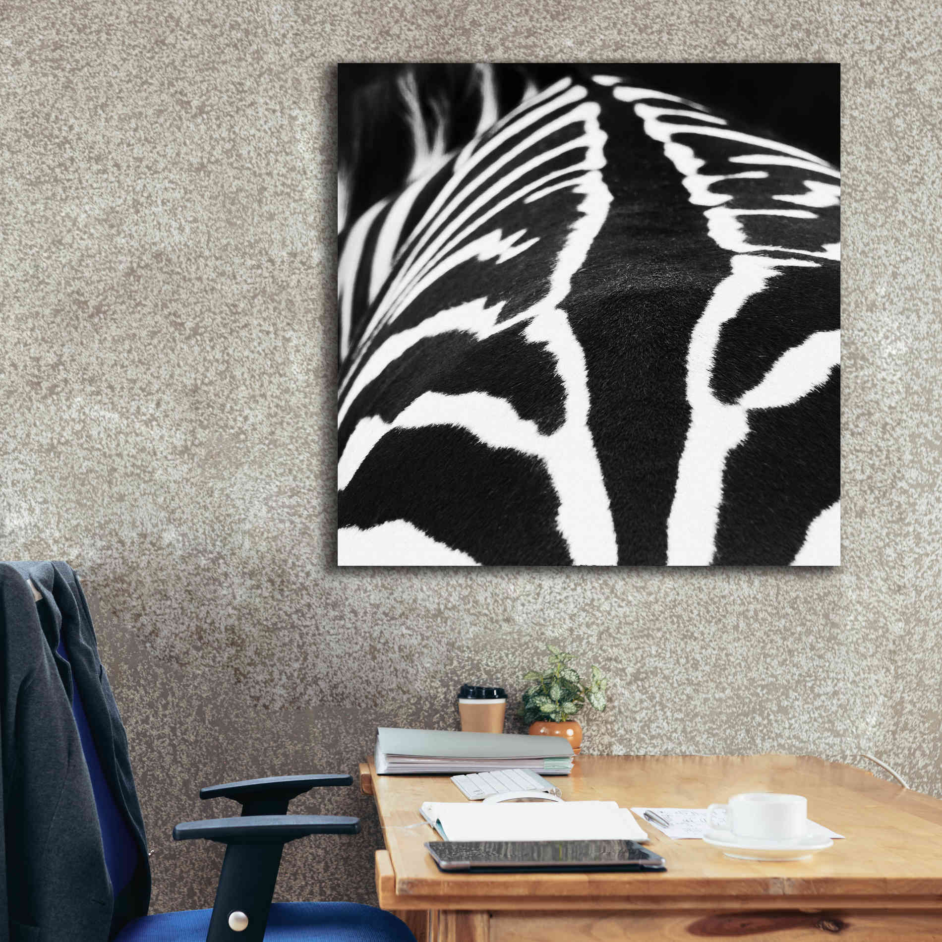 'Zebra V' by Debra Van Swearingen, Canvas Wall Art,37 x 37
