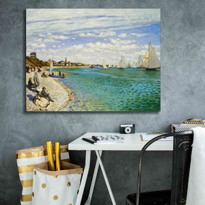 'Regatta at Sainte-Adresse' by Claude Monet, Canvas Wall Art,34 x 26