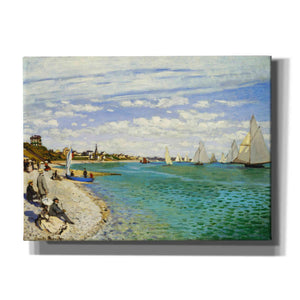 'Regatta at Sainte-Adresse' by Claude Monet, Canvas Wall Art,16x12x1.1x0,26x18x1.1x0,34x26x1.74x0,54x40x1.74x0