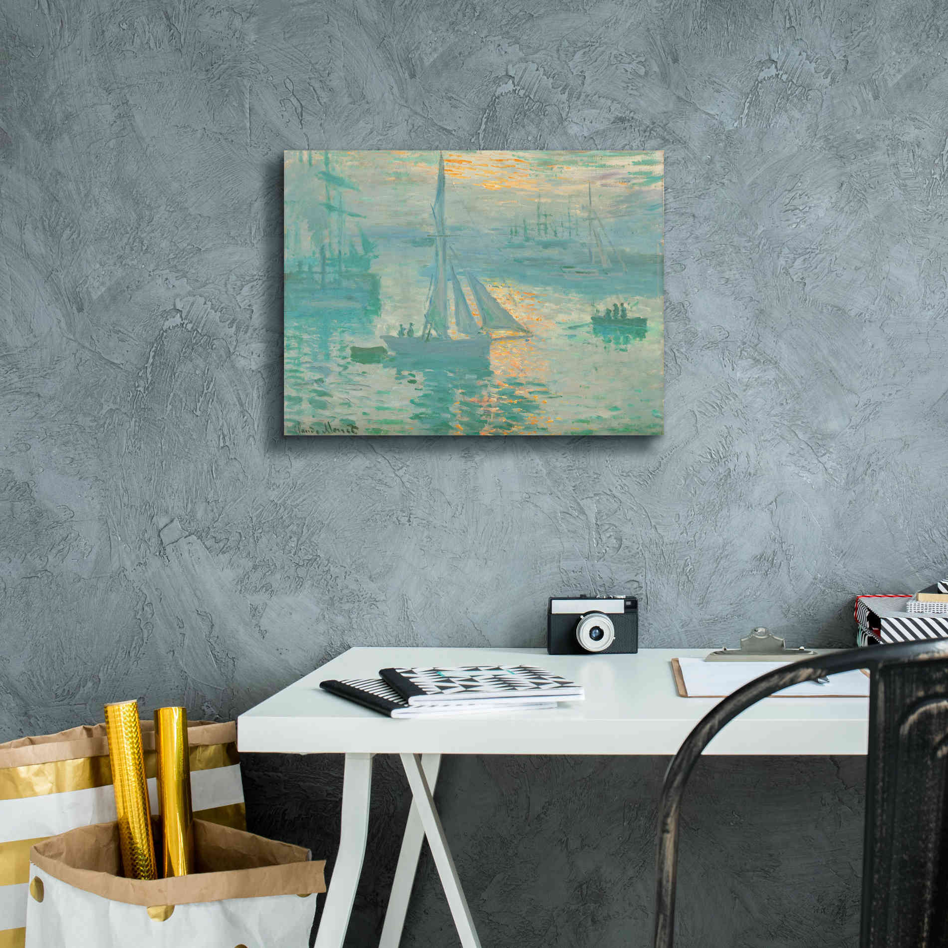 'Sunrise' by Claude Monet, Canvas Wall Art,16 x 12