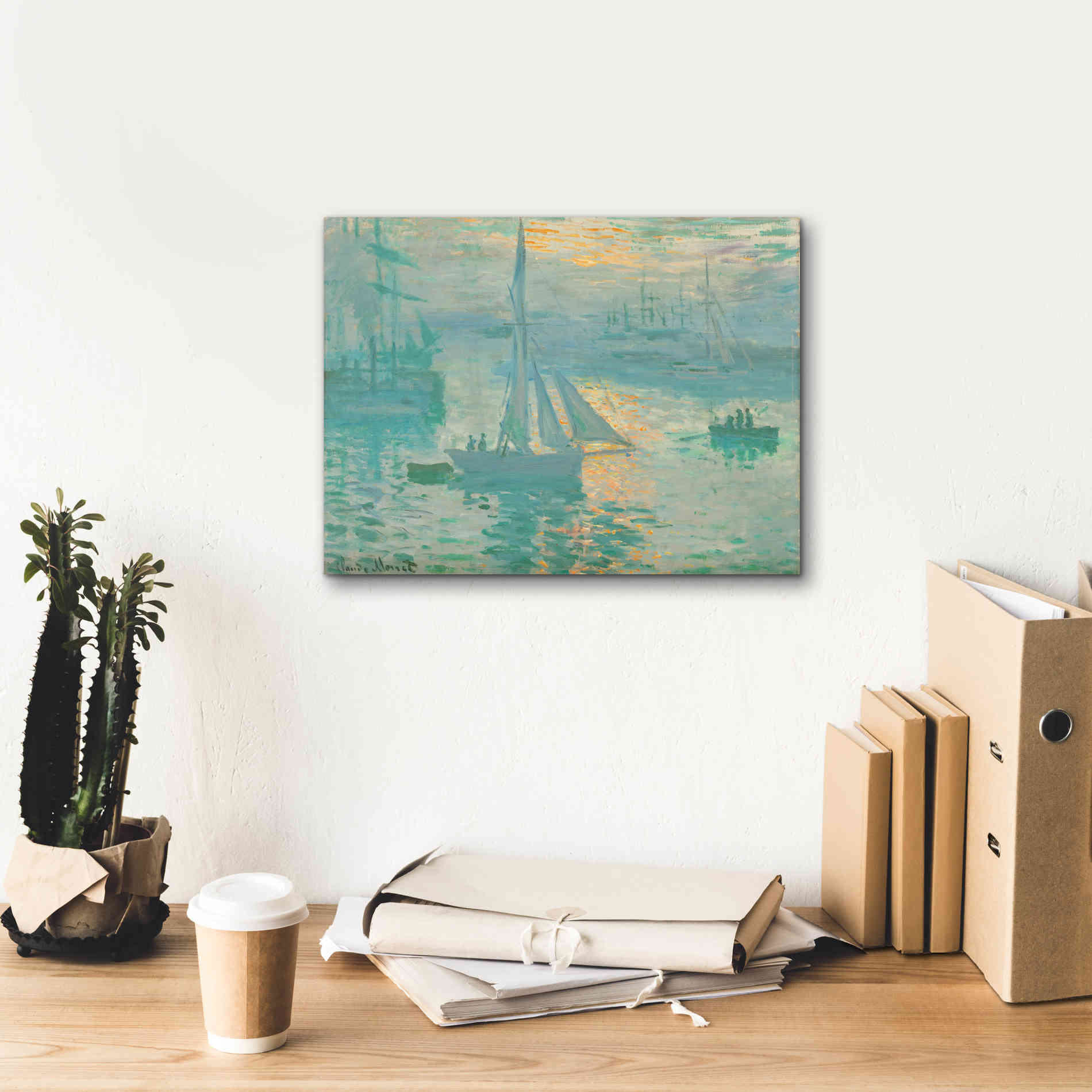 'Sunrise' by Claude Monet, Canvas Wall Art,16 x 12
