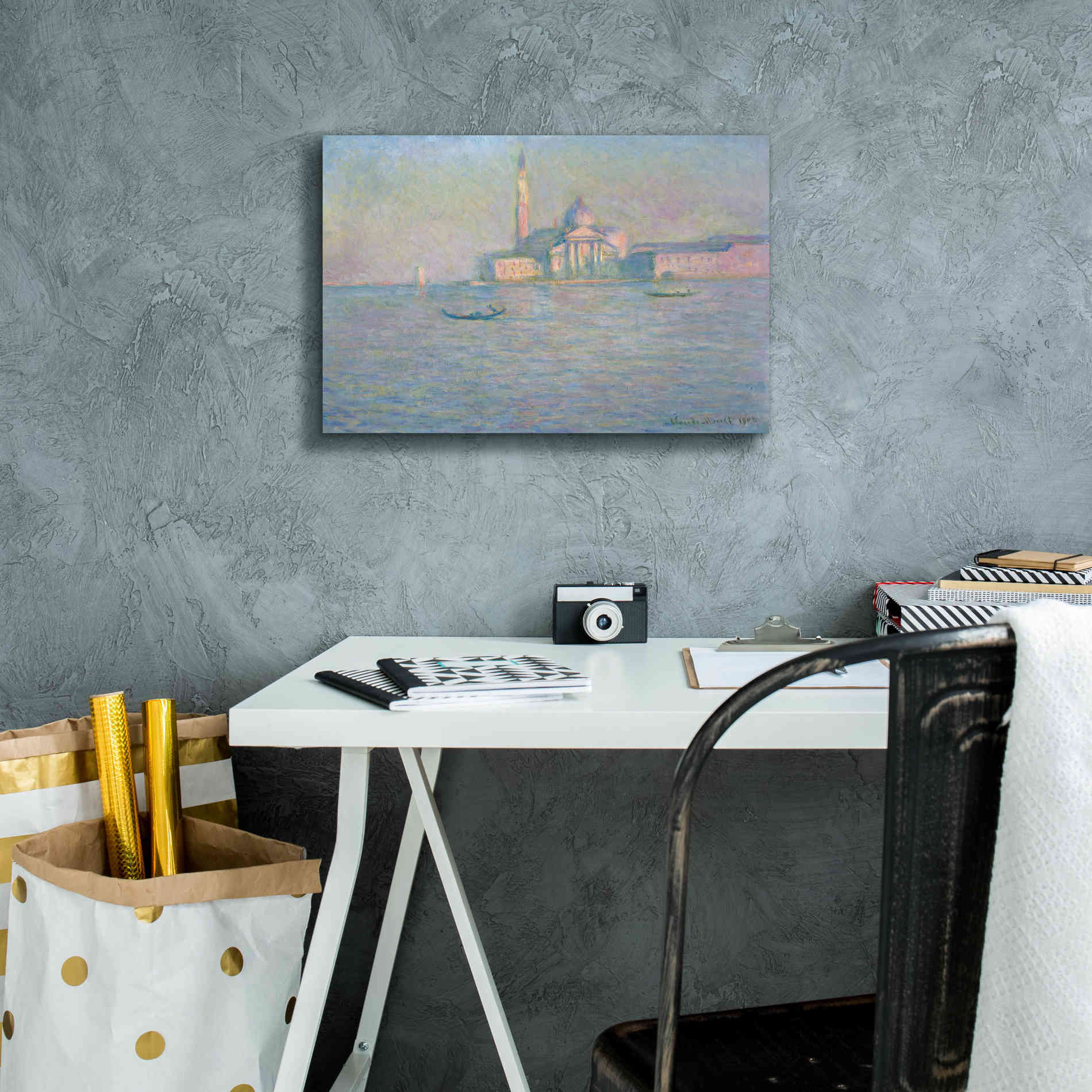 'The Church of San Giorgio Maggiore, Venice' by Claude Monet, Canvas Wall Art,18 x 12