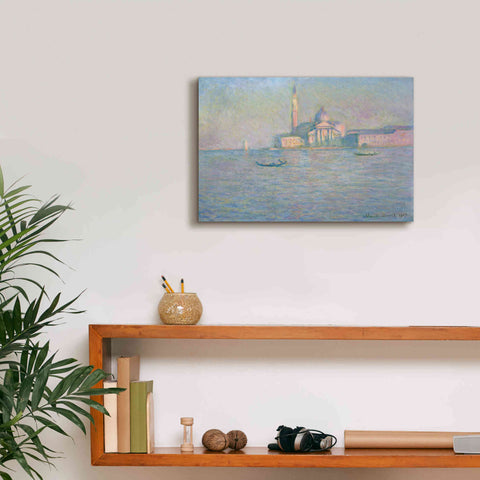 Image of 'The Church of San Giorgio Maggiore, Venice' by Claude Monet, Canvas Wall Art,18 x 12