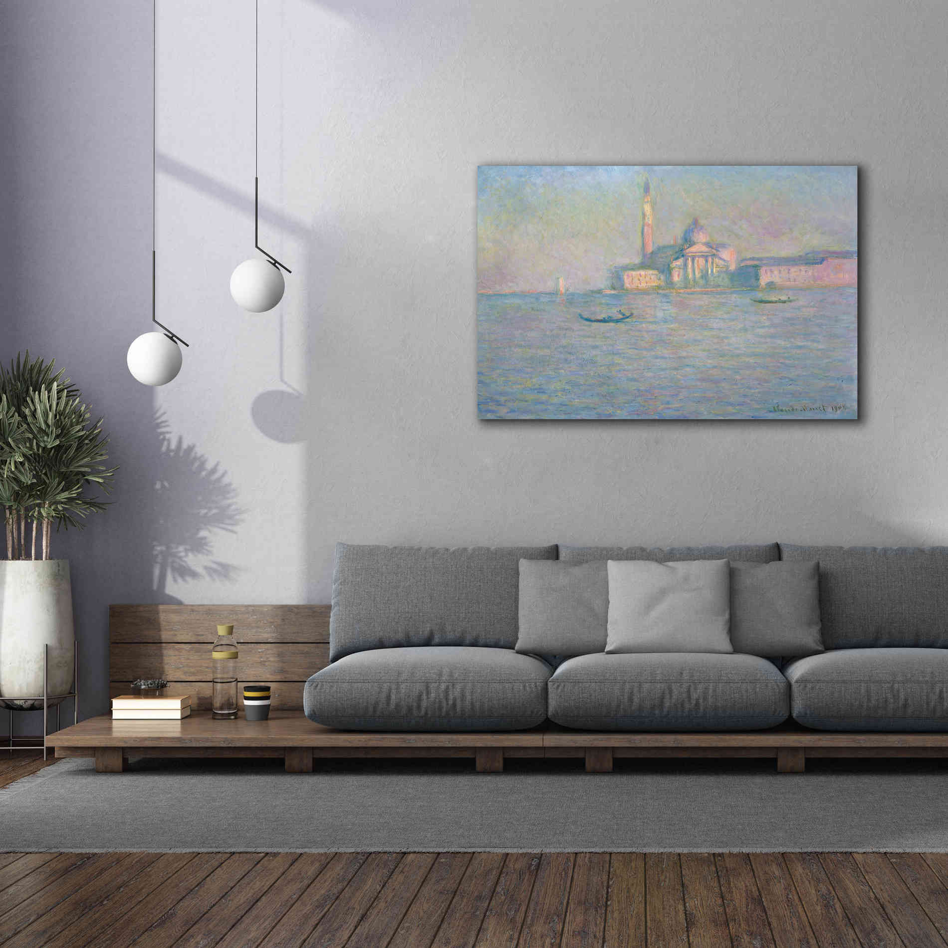 'The Church of San Giorgio Maggiore, Venice' by Claude Monet, Canvas Wall Art,60 x 40