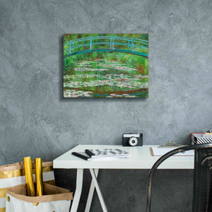 'The Japanese Footbridge' by Claude Monet, Canvas Wall Art,16 x 12