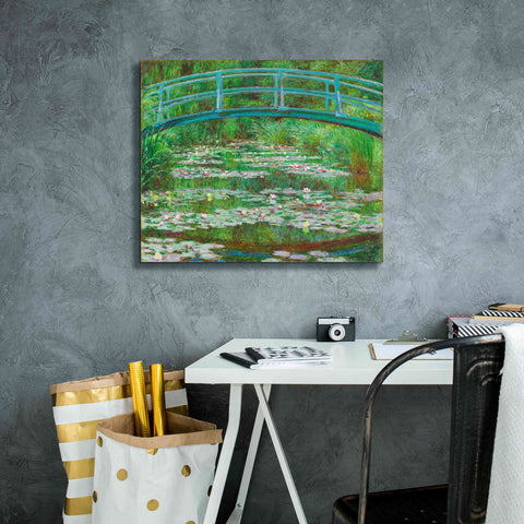 Image of 'The Japanese Footbridge' by Claude Monet, Canvas Wall Art,24 x 20