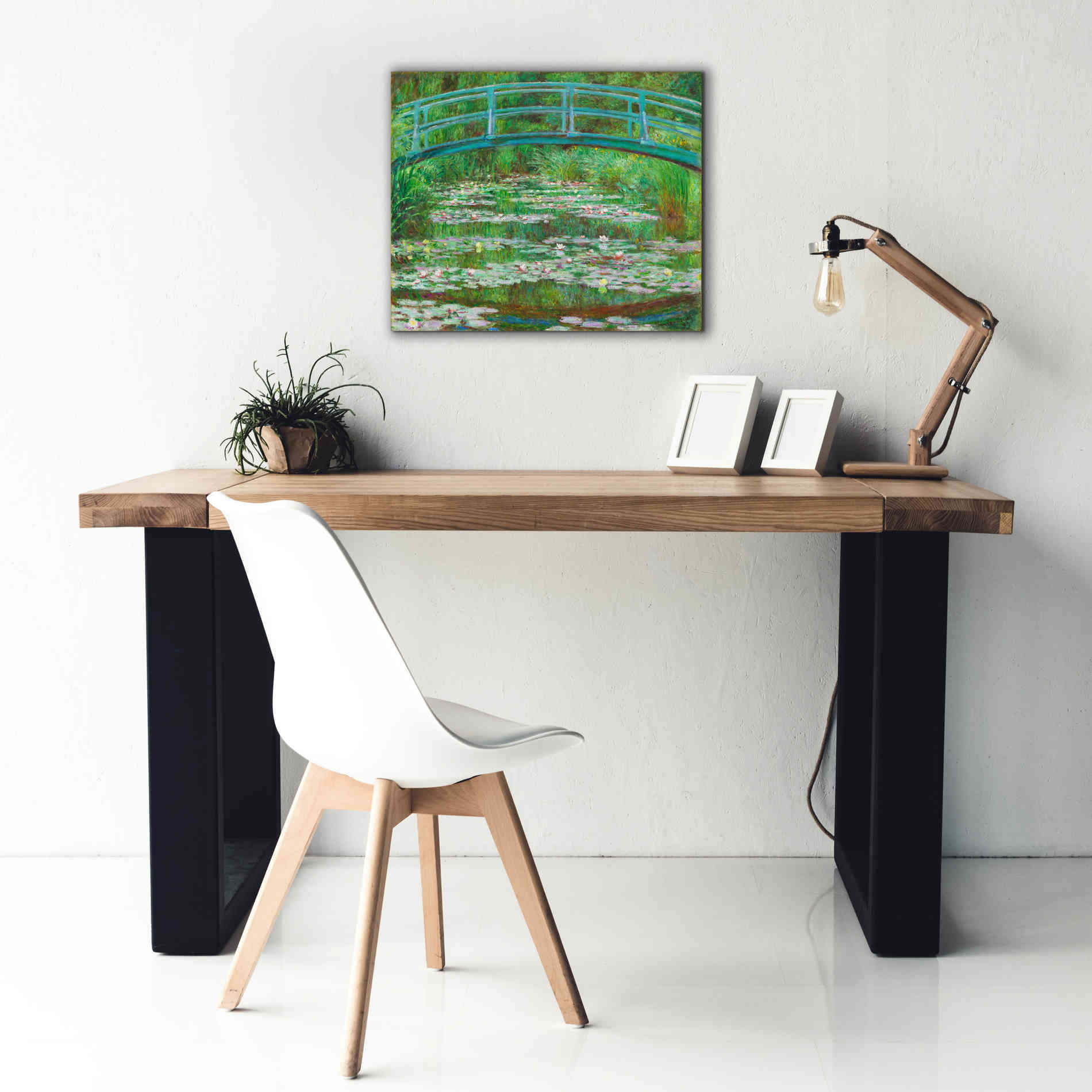 'The Japanese Footbridge' by Claude Monet, Canvas Wall Art,24 x 20