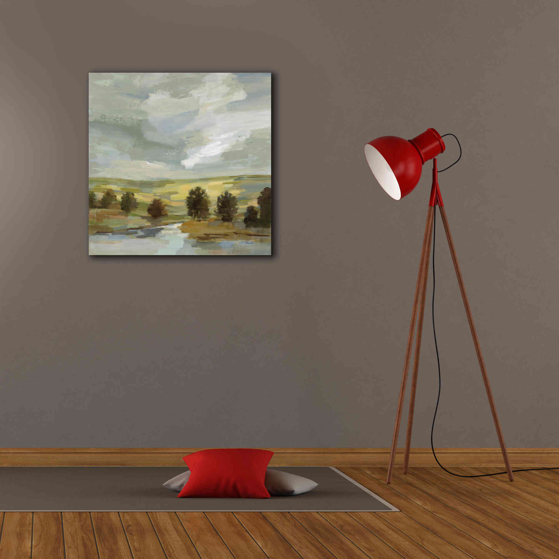 'Country Landscape' by Silvia Vassileva, Canvas Wall Art,26 x 26