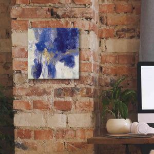 'Sparkle Abstract II Blue' by Silvia Vassileva, Canvas Wall Art,12 x 12