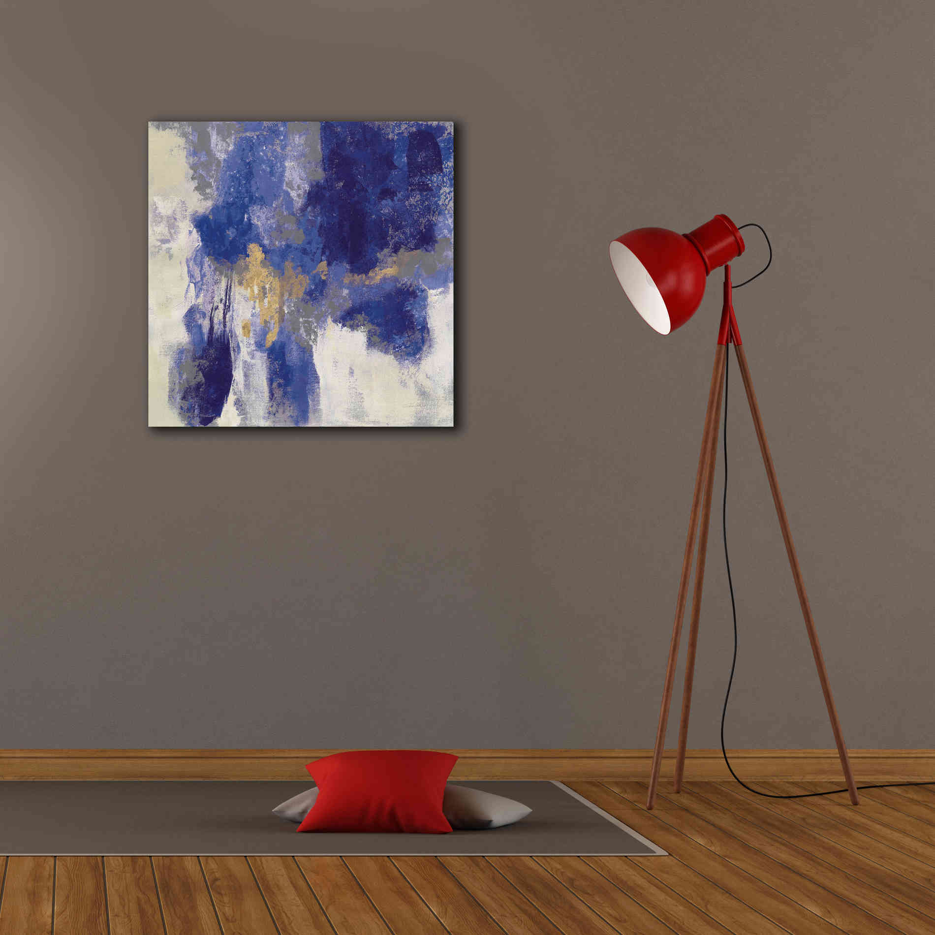'Sparkle Abstract II Blue' by Silvia Vassileva, Canvas Wall Art,26 x 26