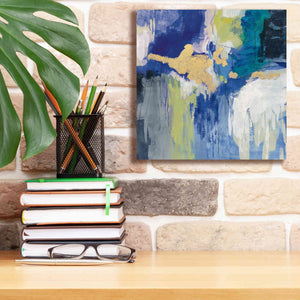 'Sparkle Abstract III Blue' by Silvia Vassileva, Canvas Wall Art,12 x 12