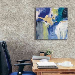 'Sparkle Abstract III Blue' by Silvia Vassileva, Canvas Wall Art,26 x 26