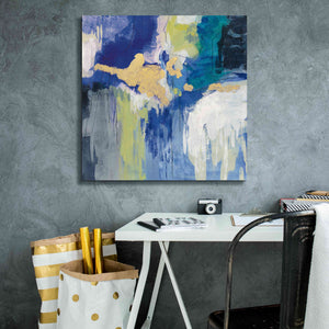 'Sparkle Abstract III Blue' by Silvia Vassileva, Canvas Wall Art,26 x 26